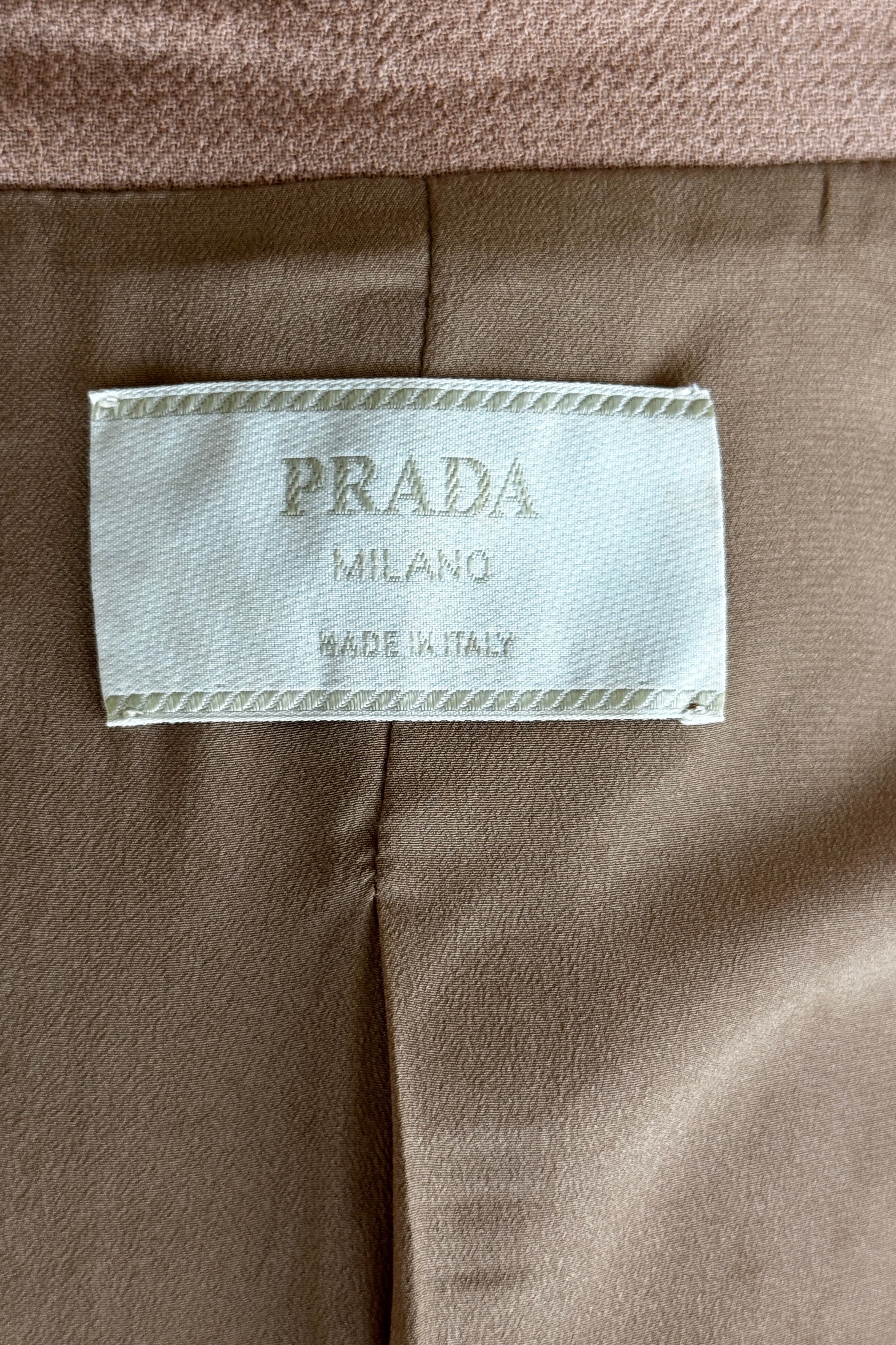 Prada Pink Beige Two-Piece Dress Suit logo