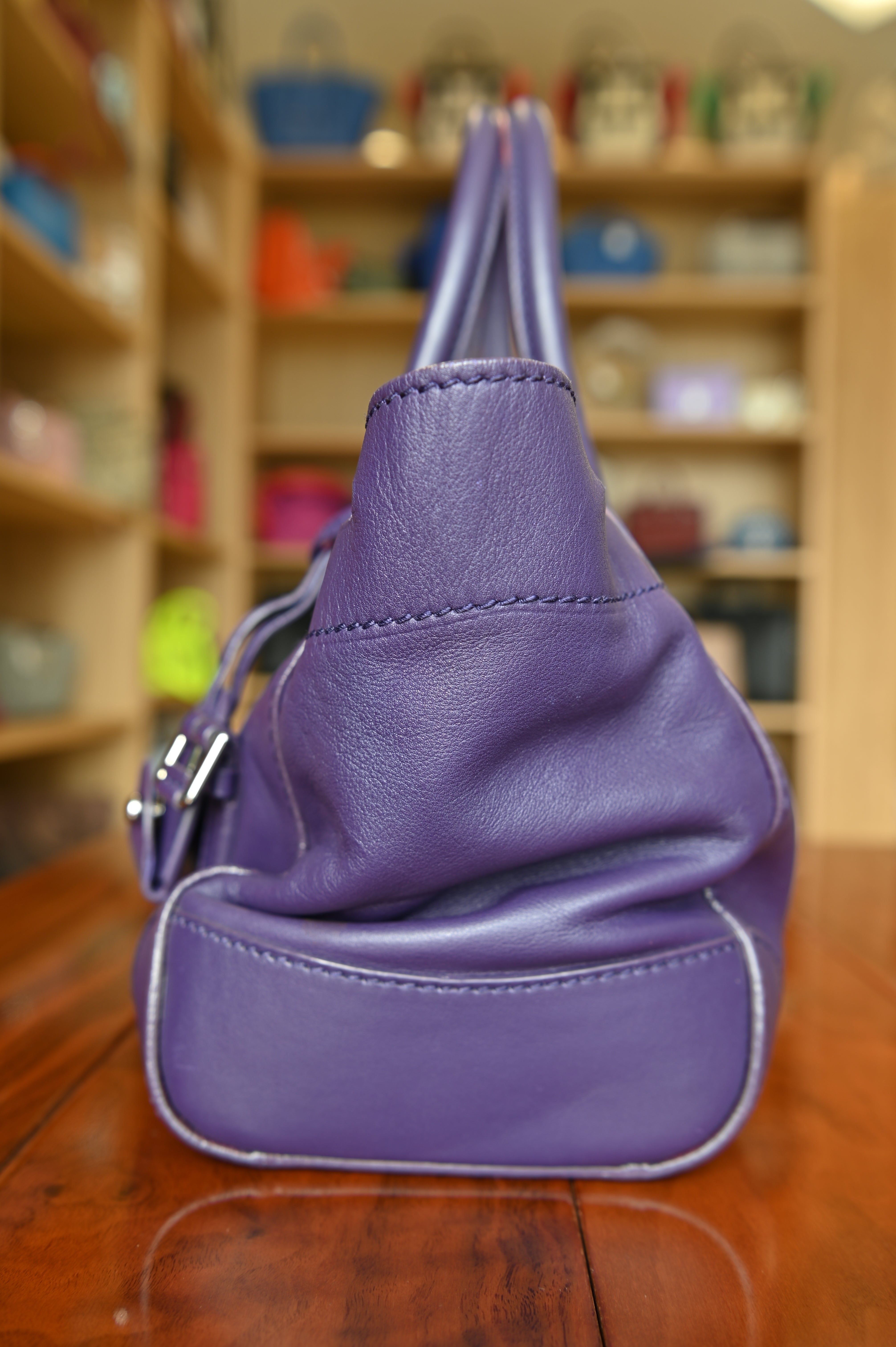 Ralph Lauren Purple Ricky Bag side