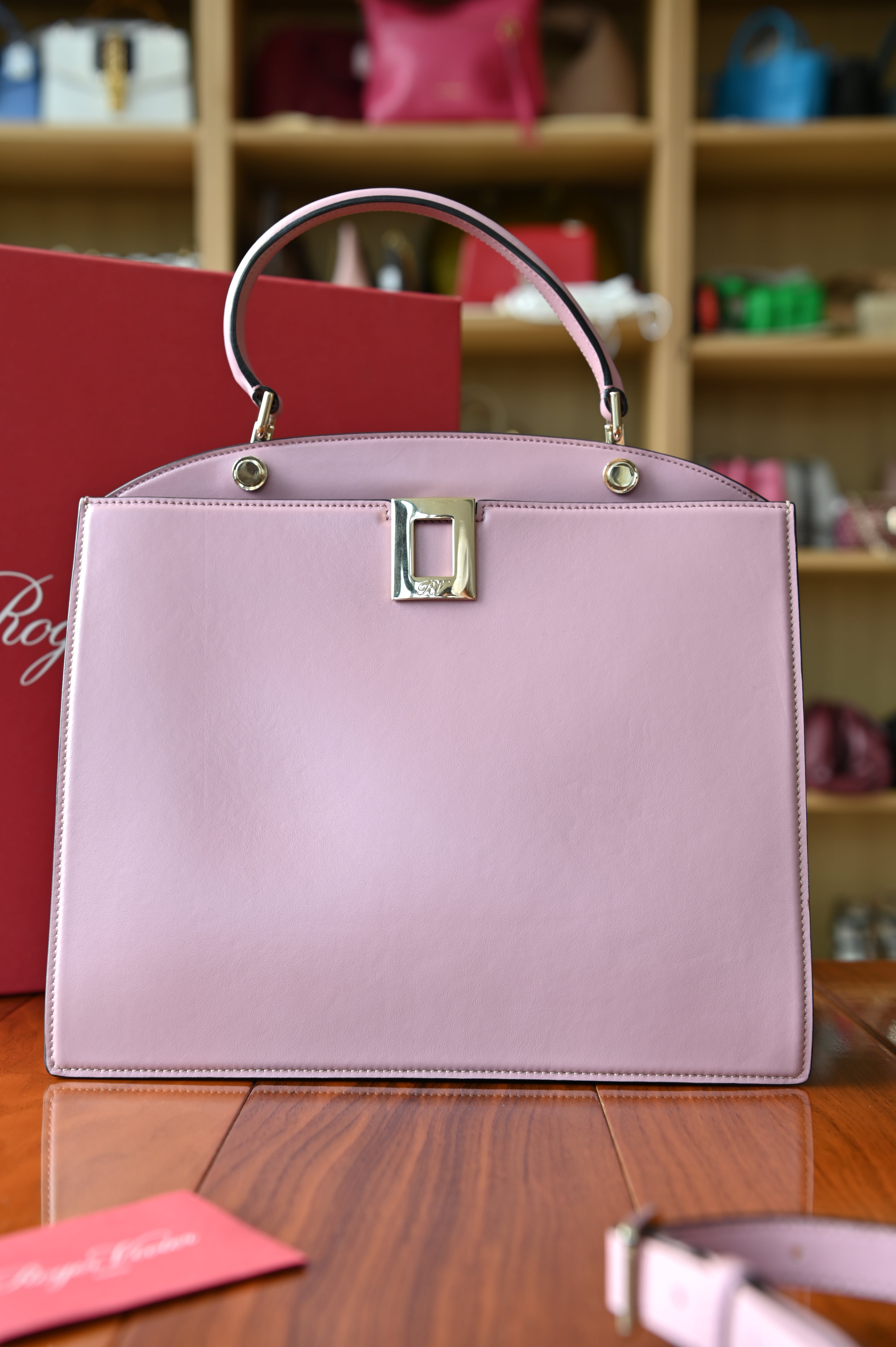 Roger Viver Pink Top Handle Bag back