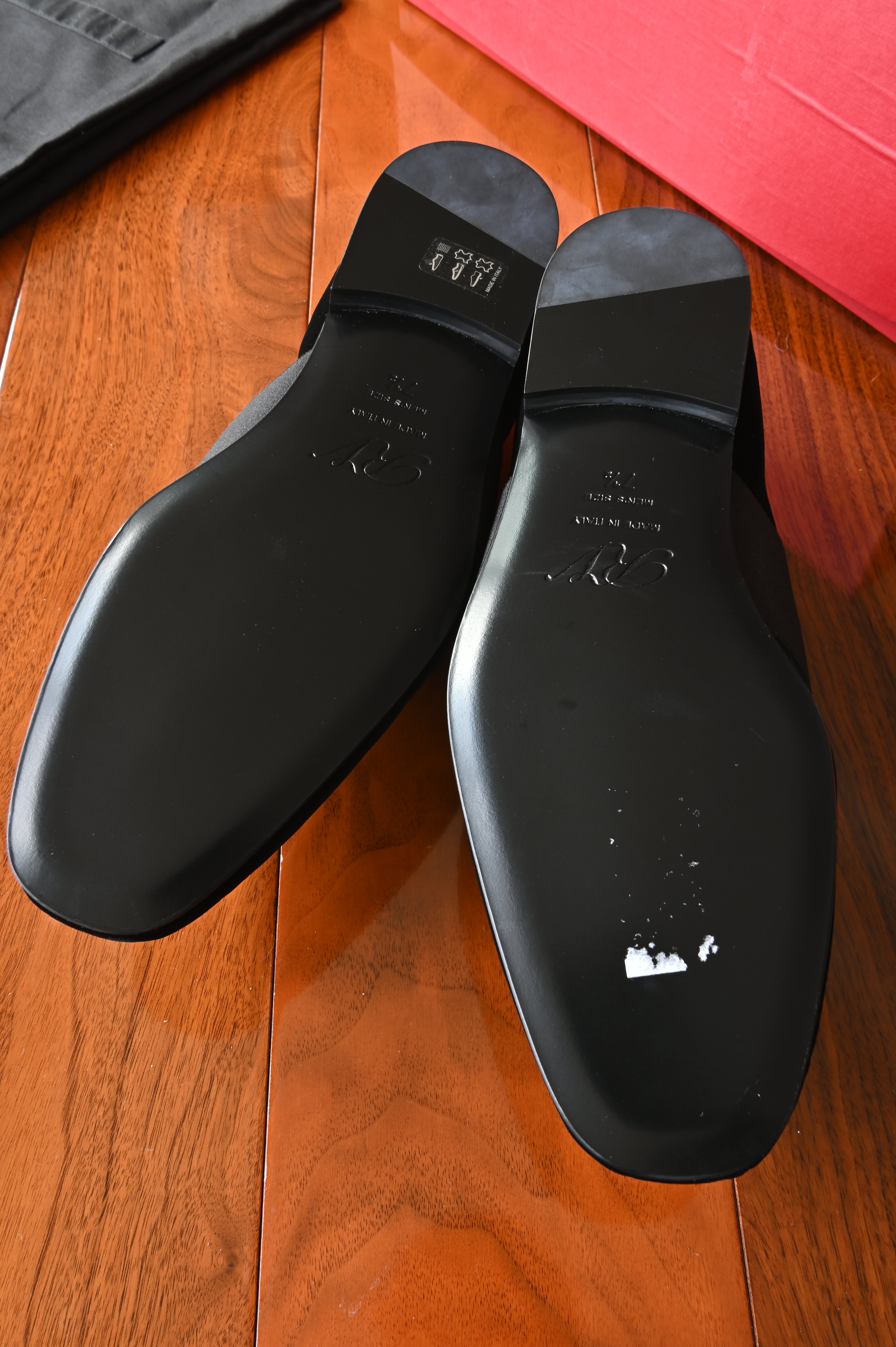 Roger Vivier Tuxedo Man Loafers in Black Velvet bottom two