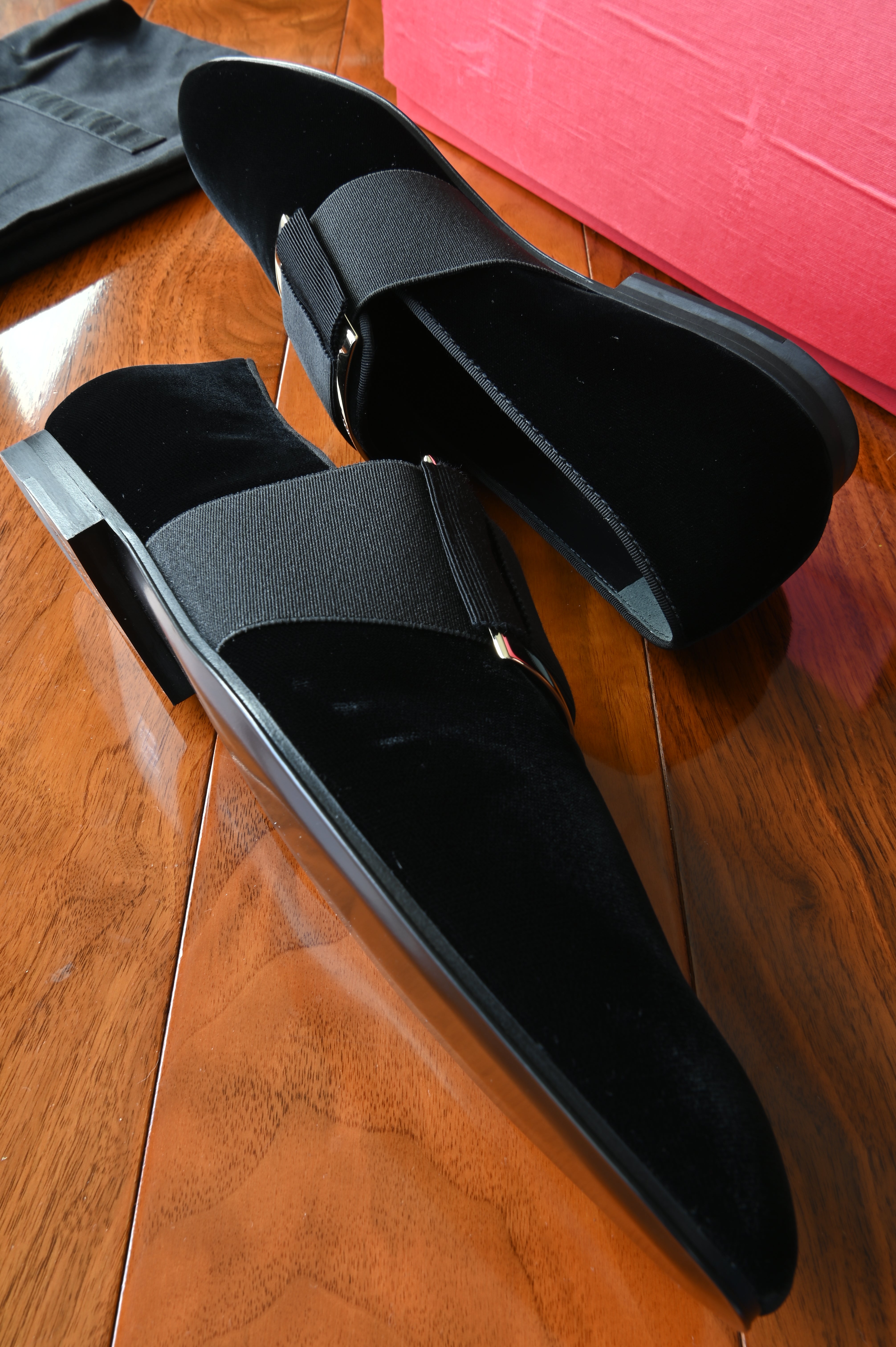 Roger Vivier Tuxedo Man Loafers in Black Velvet side