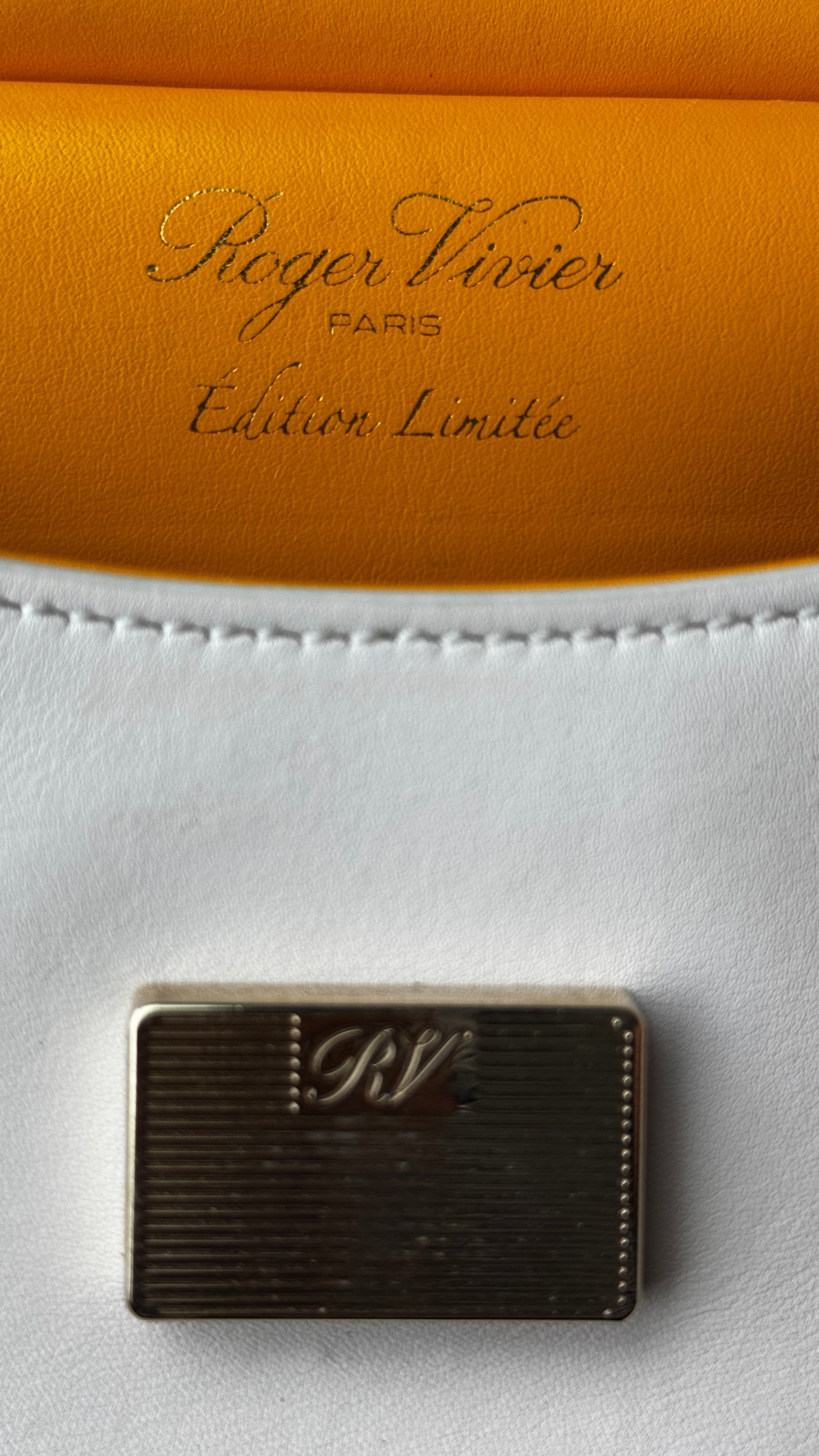 Roger Vivier Viv' Cabas Tri-Color Leather Bag logo