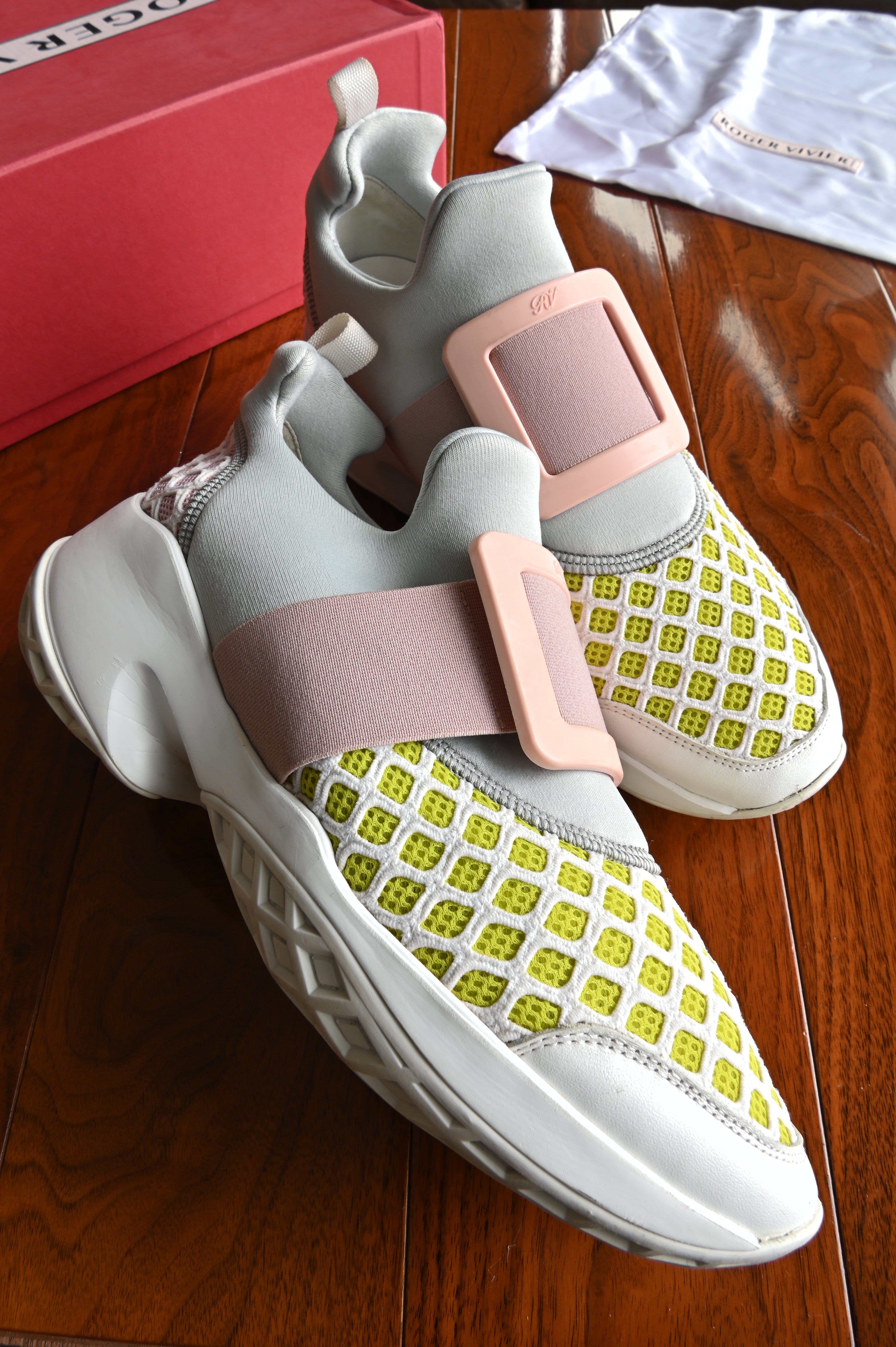 Roger Vivier Viv' Run Tri-Color Sneakers left