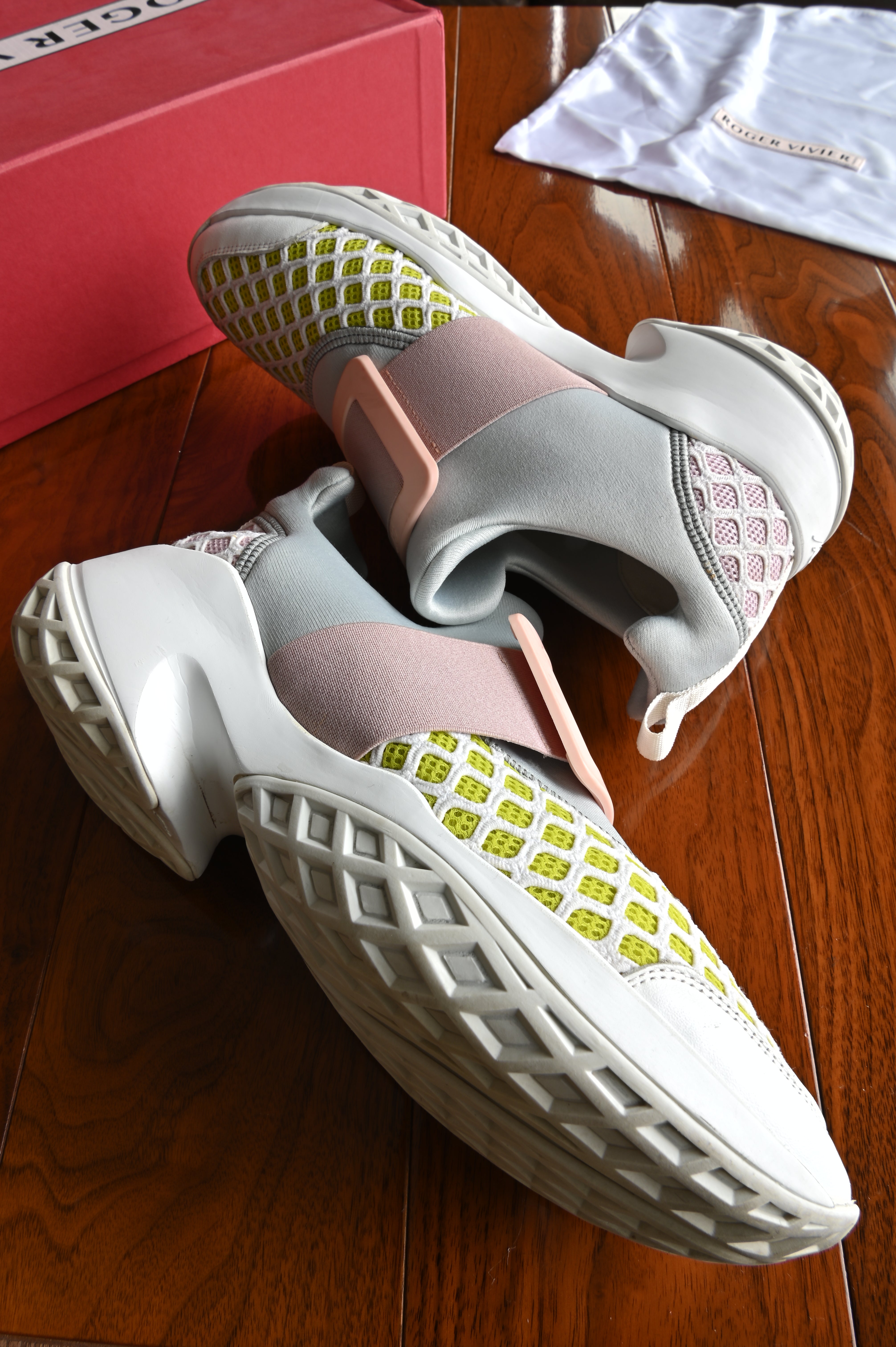 Roger Vivier Viv' Run Tri-Color Sneakers side