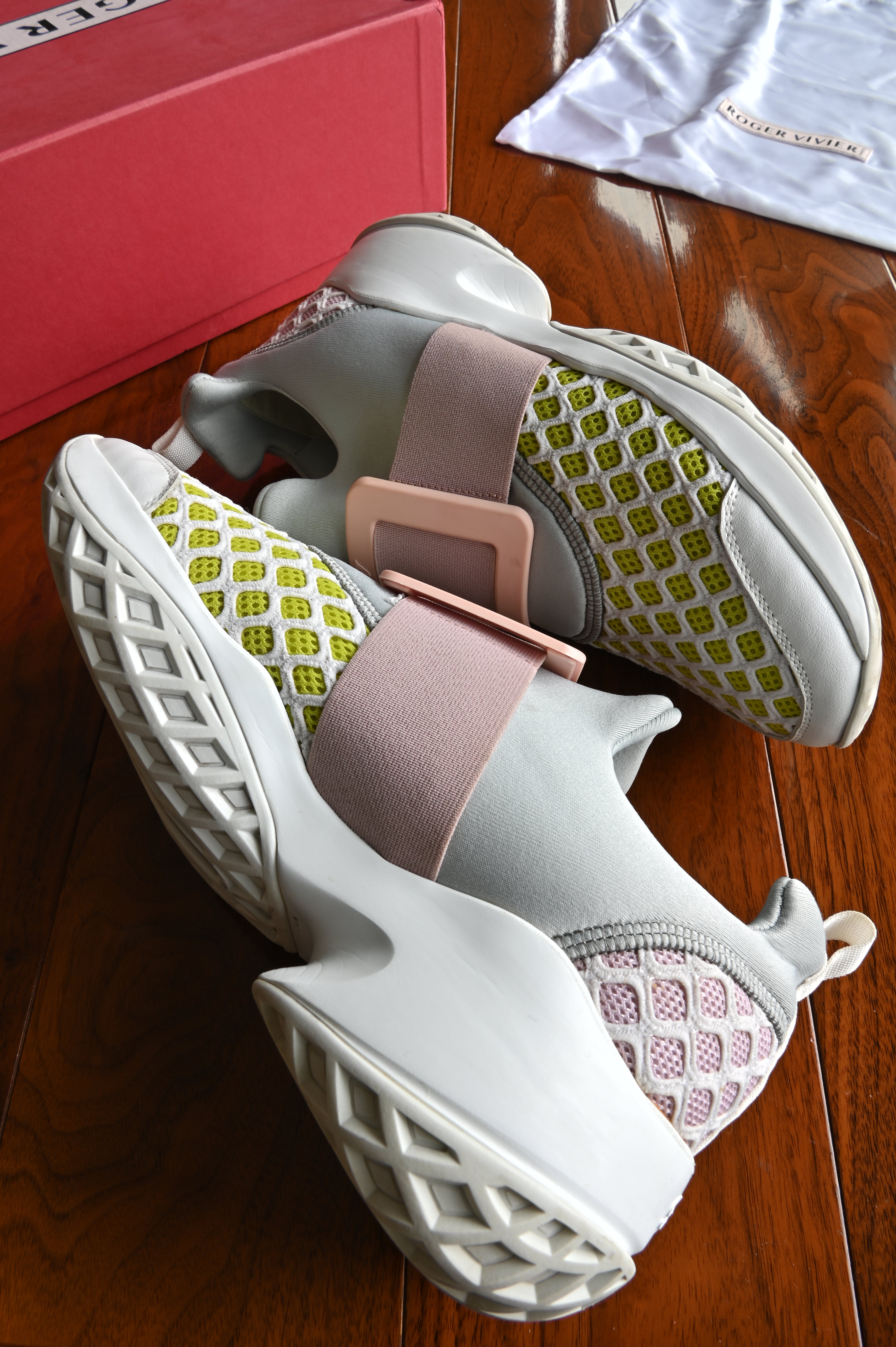 Roger Vivier Viv' Run Tri-Color Sneakers side two
