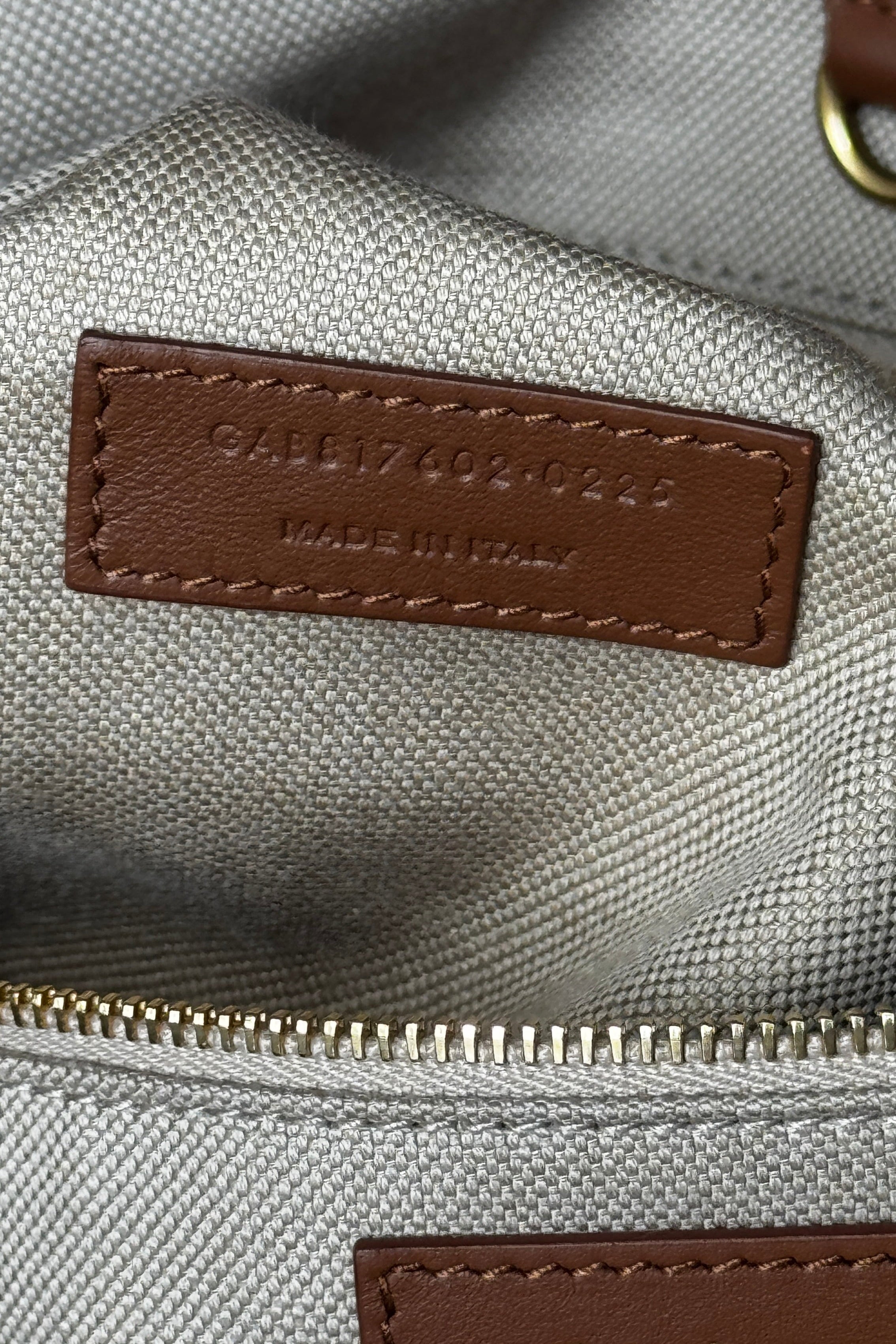 Saint Laurent Beige Y Cabas Bag engrave