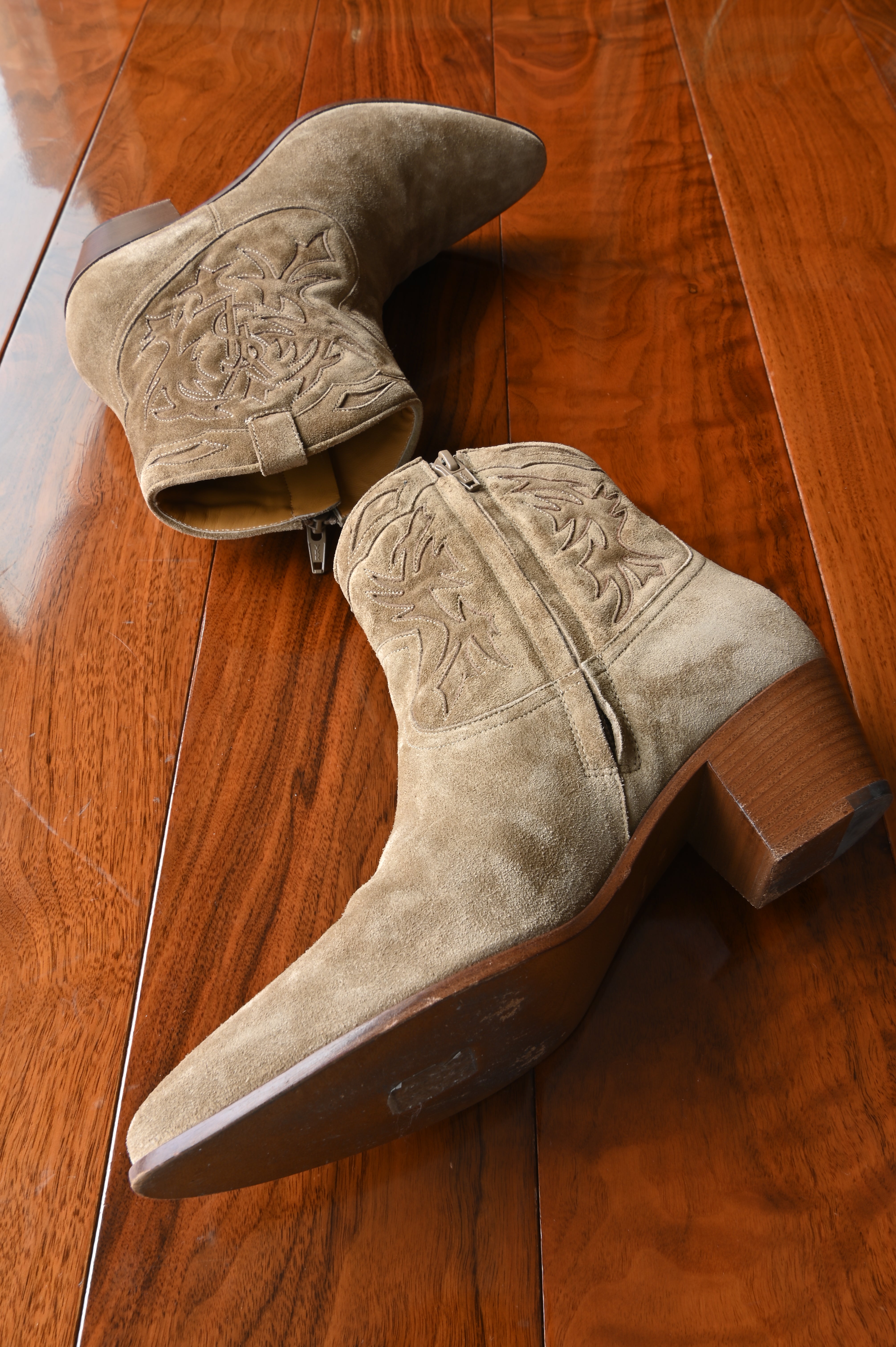 Saint Laurent Brown Suede Chelsea Boots side two