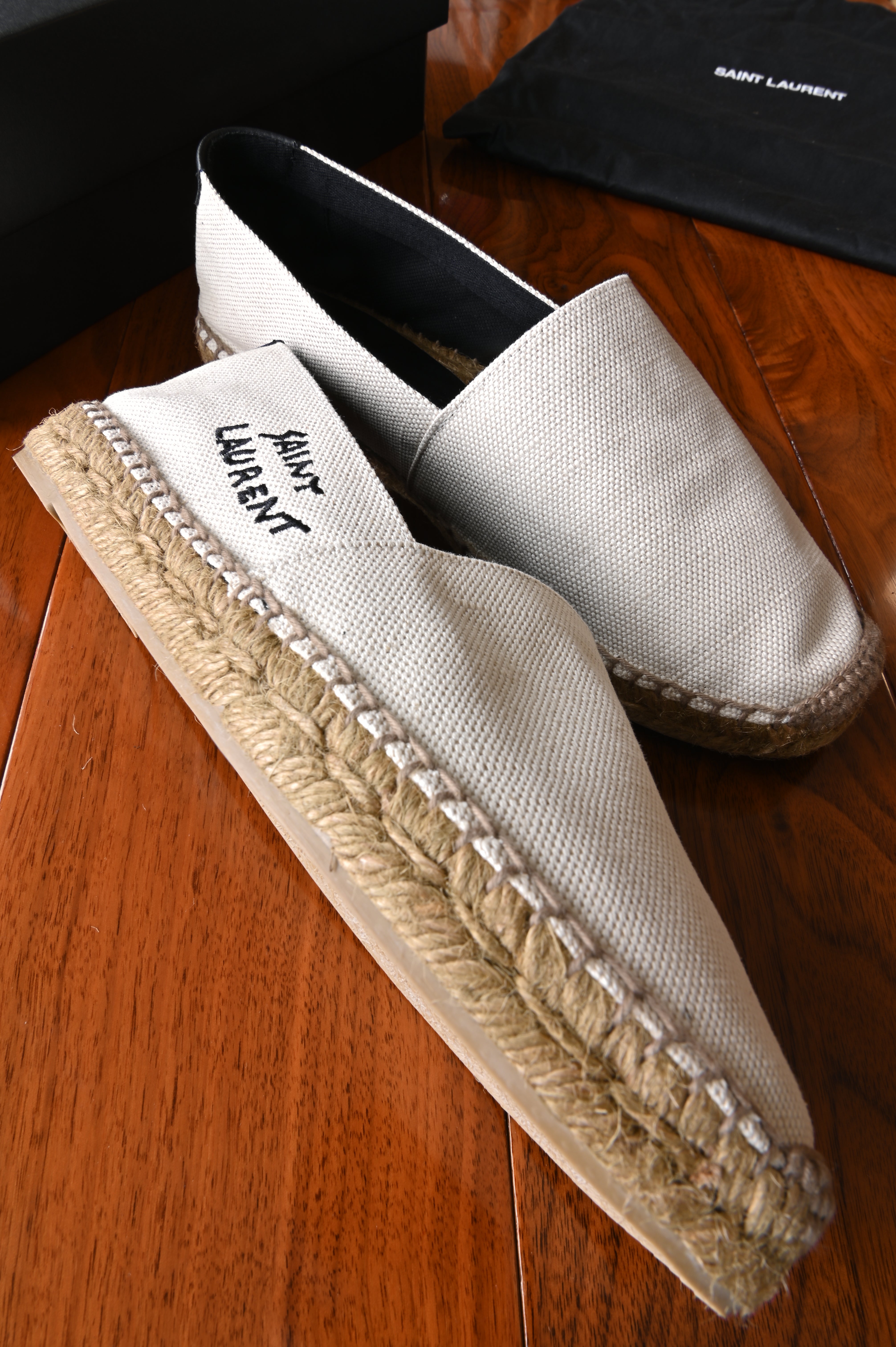 Saint Laurent Canvas Plato Plus Espadrille left