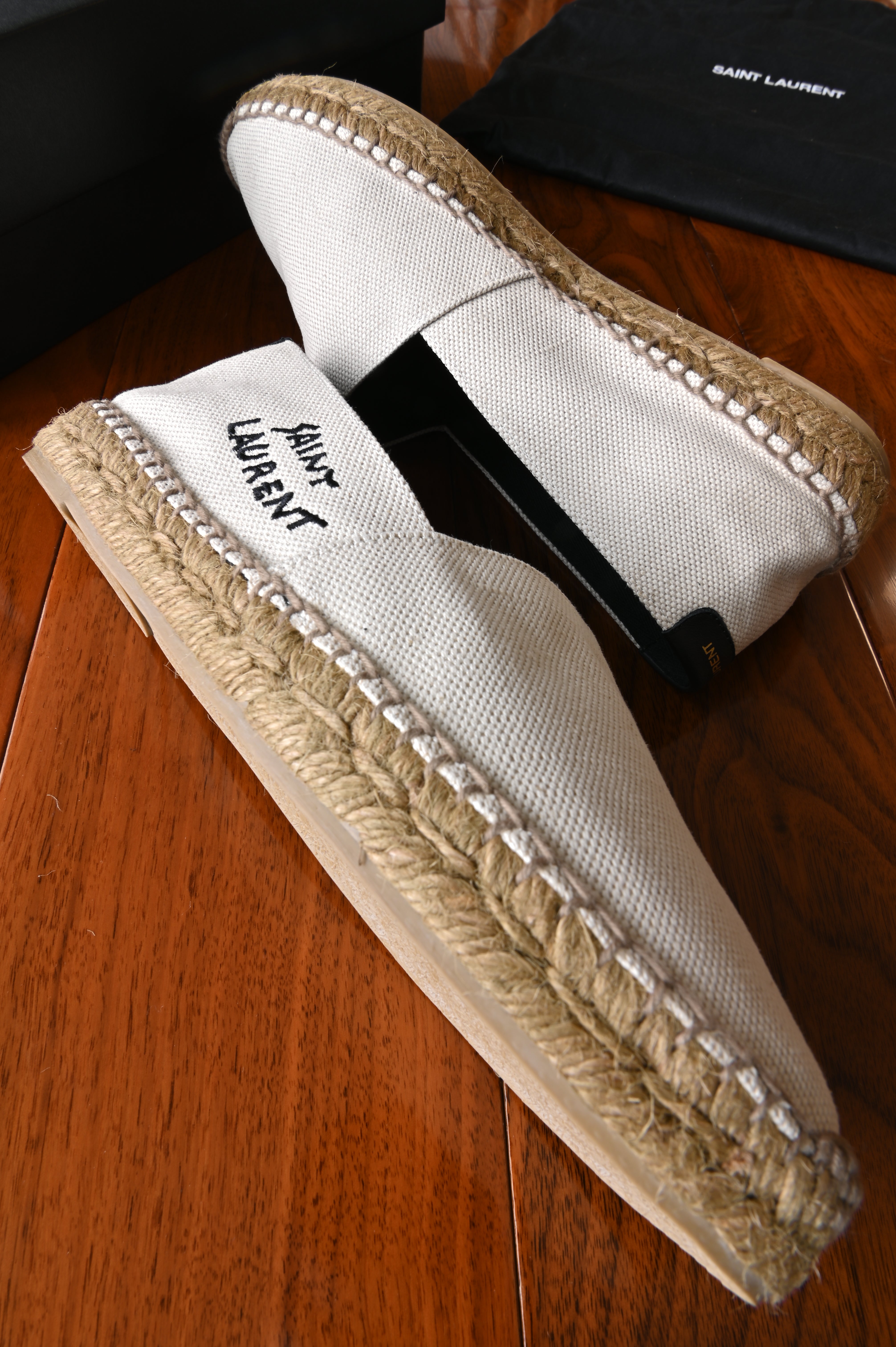 Saint Laurent Canvas Plato Plus Espadrille side