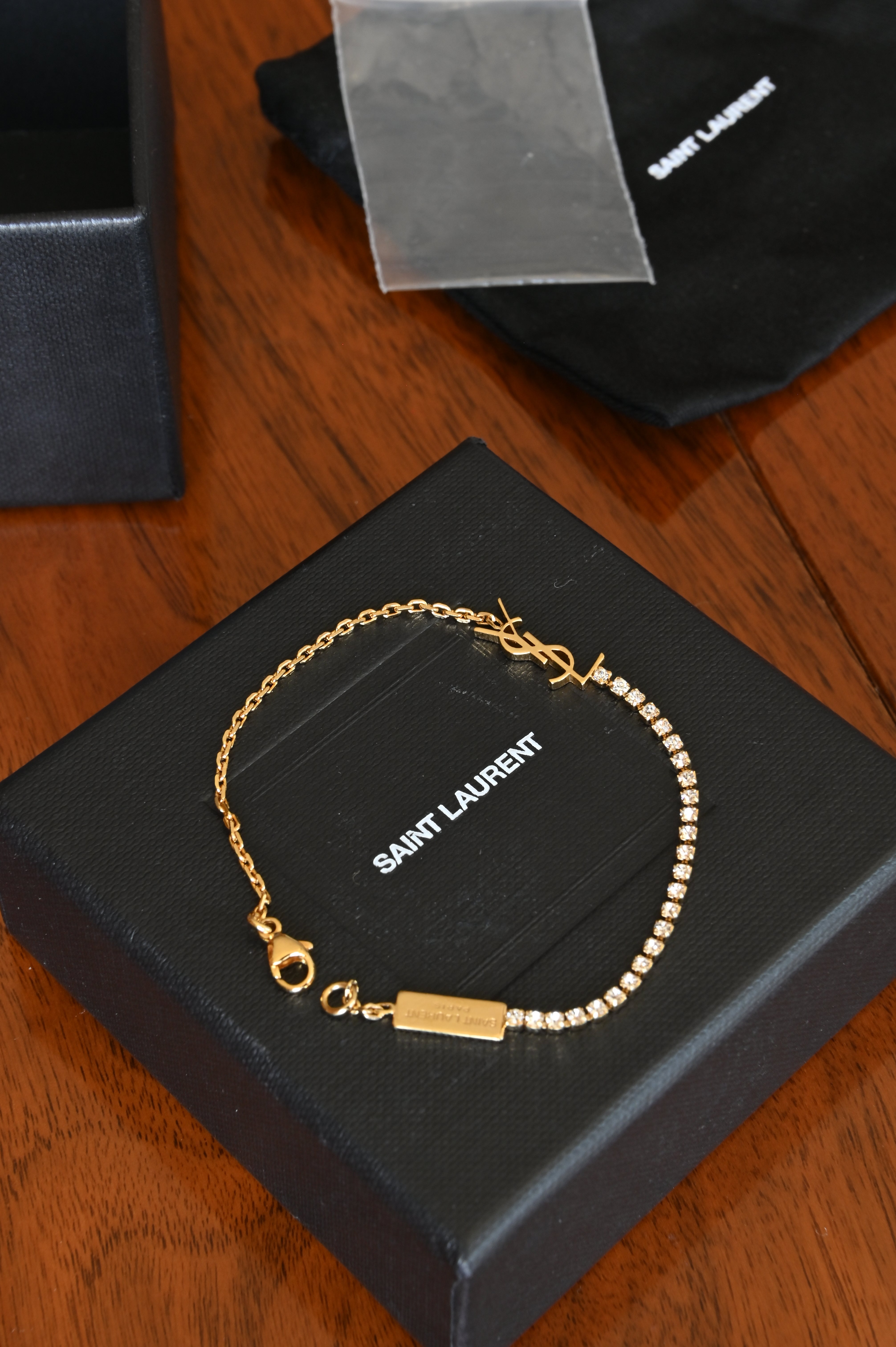 Saint Laurent Cassandre Charm Bracelet angle