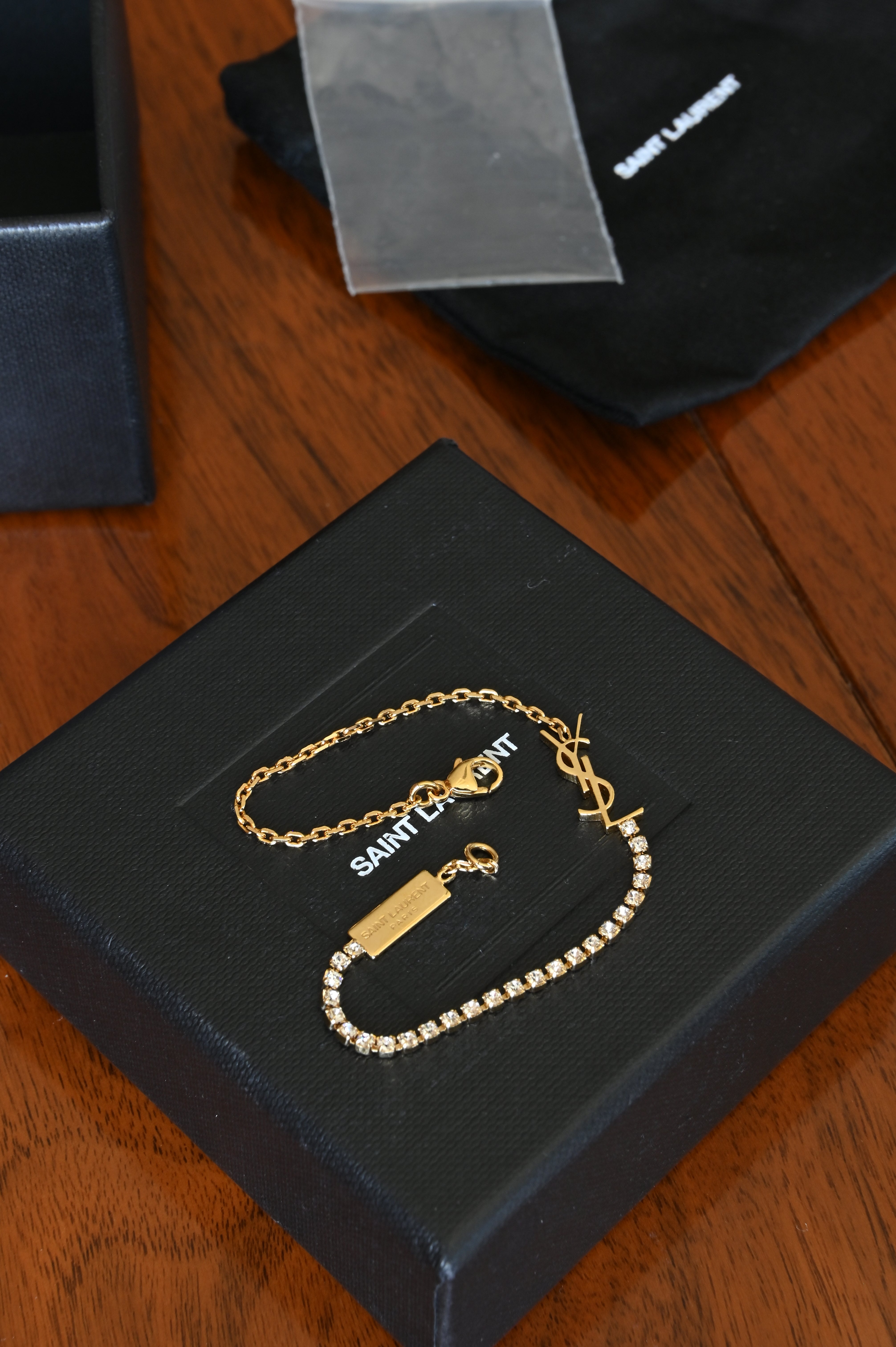 Saint Laurent Cassandre Charm Bracelet angle three