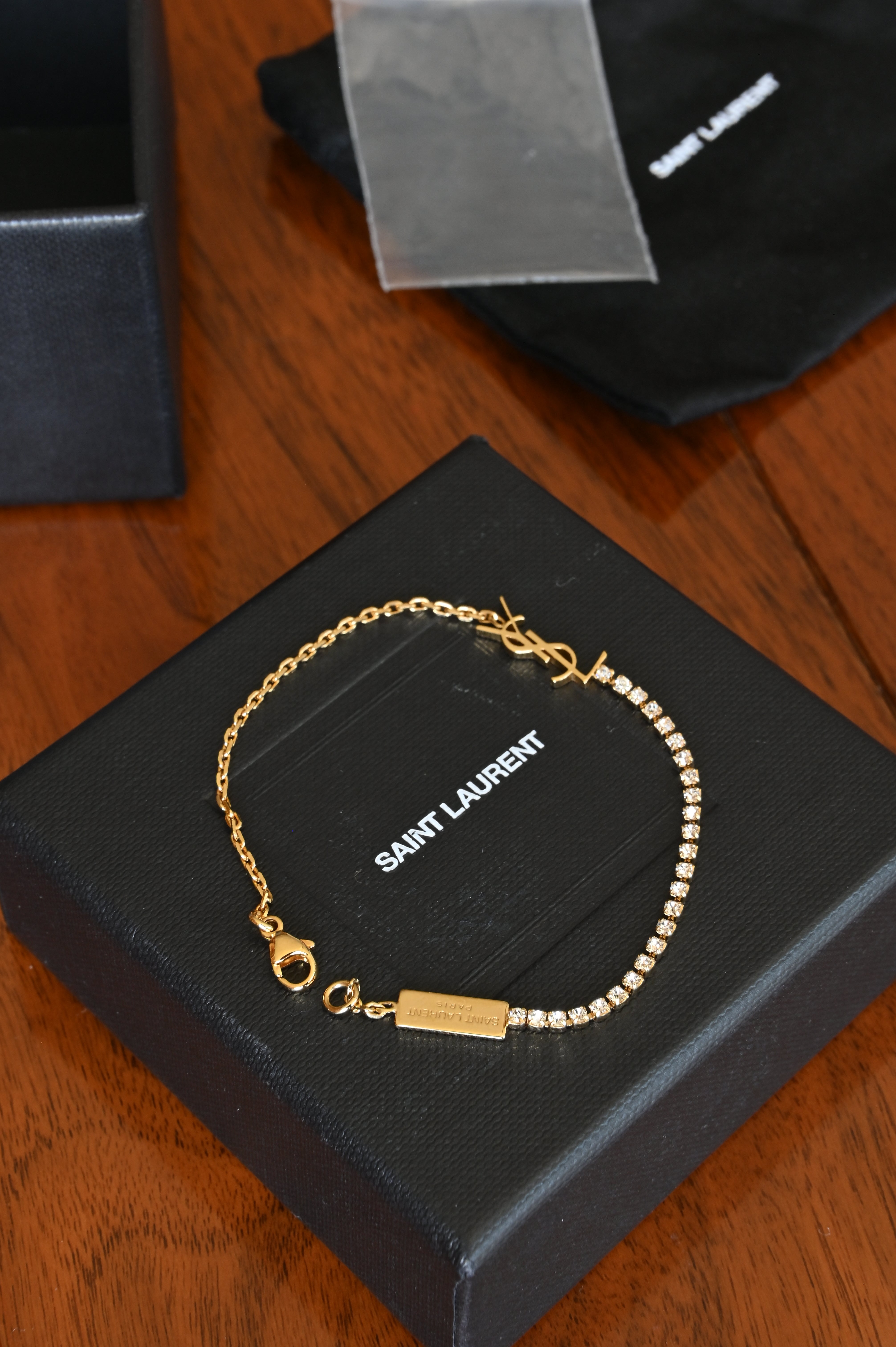 Saint Laurent Cassandre Charm Bracelet angle two