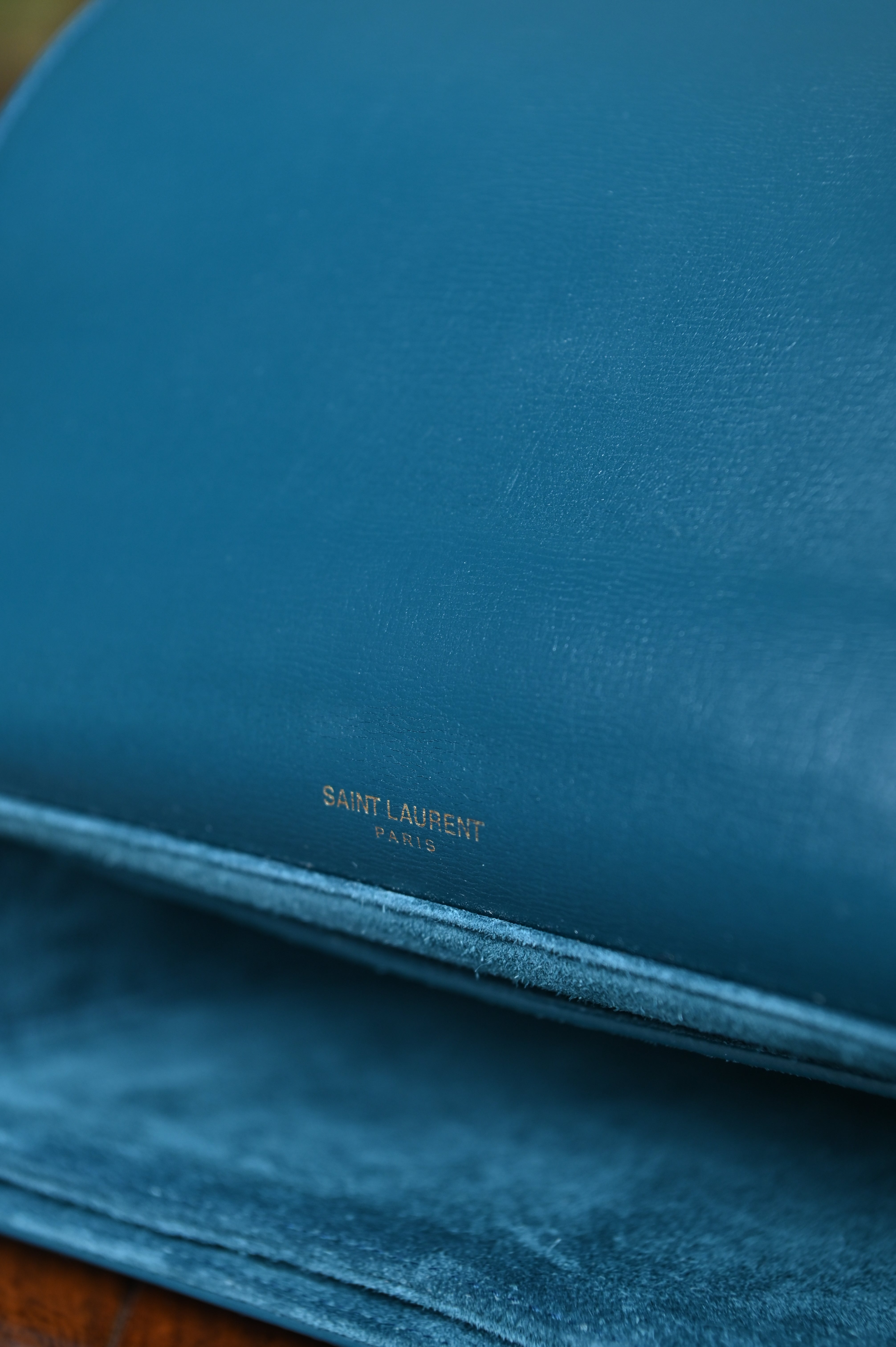 Saint Laurent Dark Green Bellechasse Shoulder Bag logo