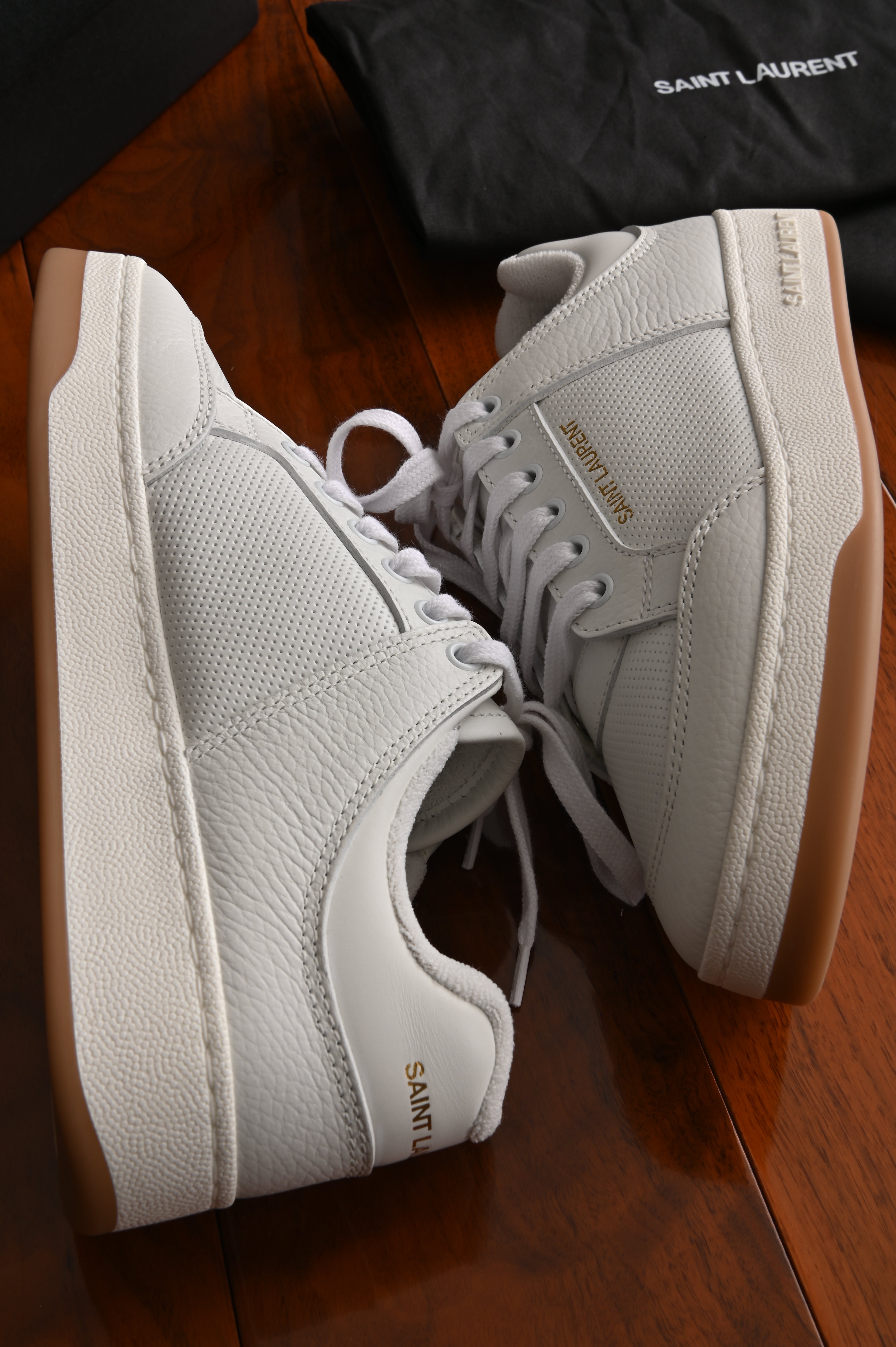 Saint Laurent SL/61 Perforated Leather Sneakers side two