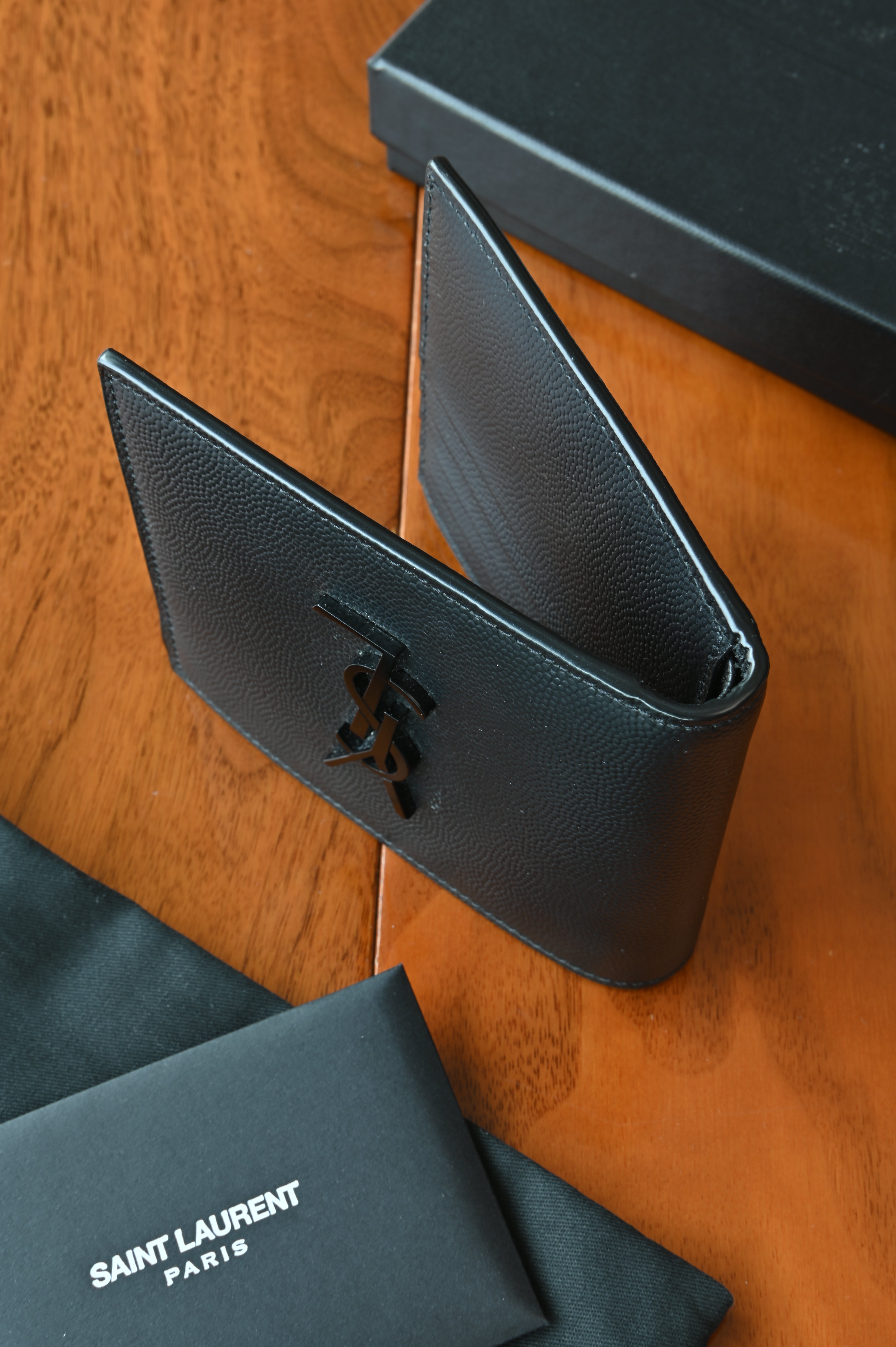 Saint Laurent YSL Black Wallet side two