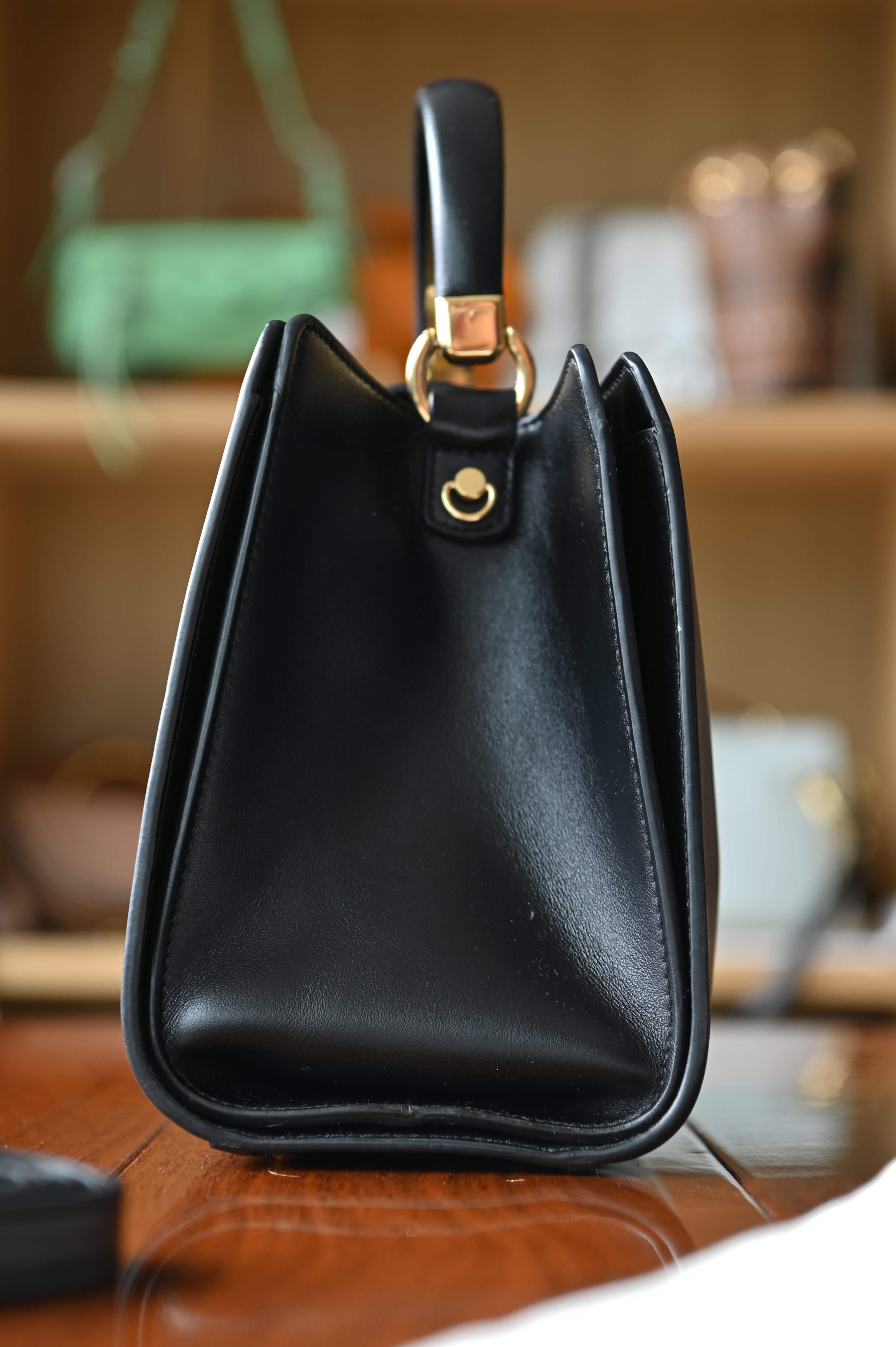 Salvatore Ferragamo Black Tote Bag side two