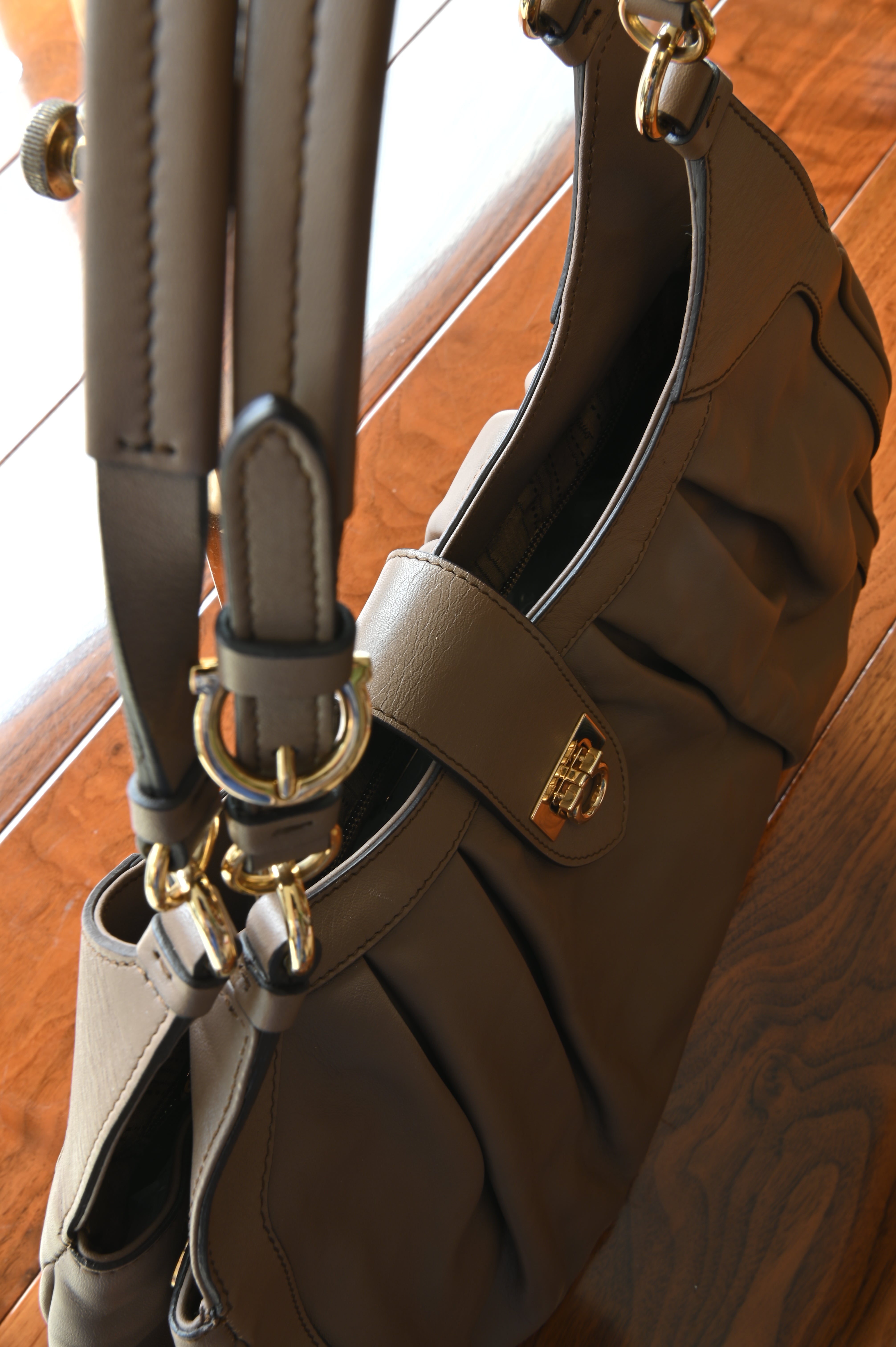 Salvatore Ferragamo Brown Shoulder Bag top