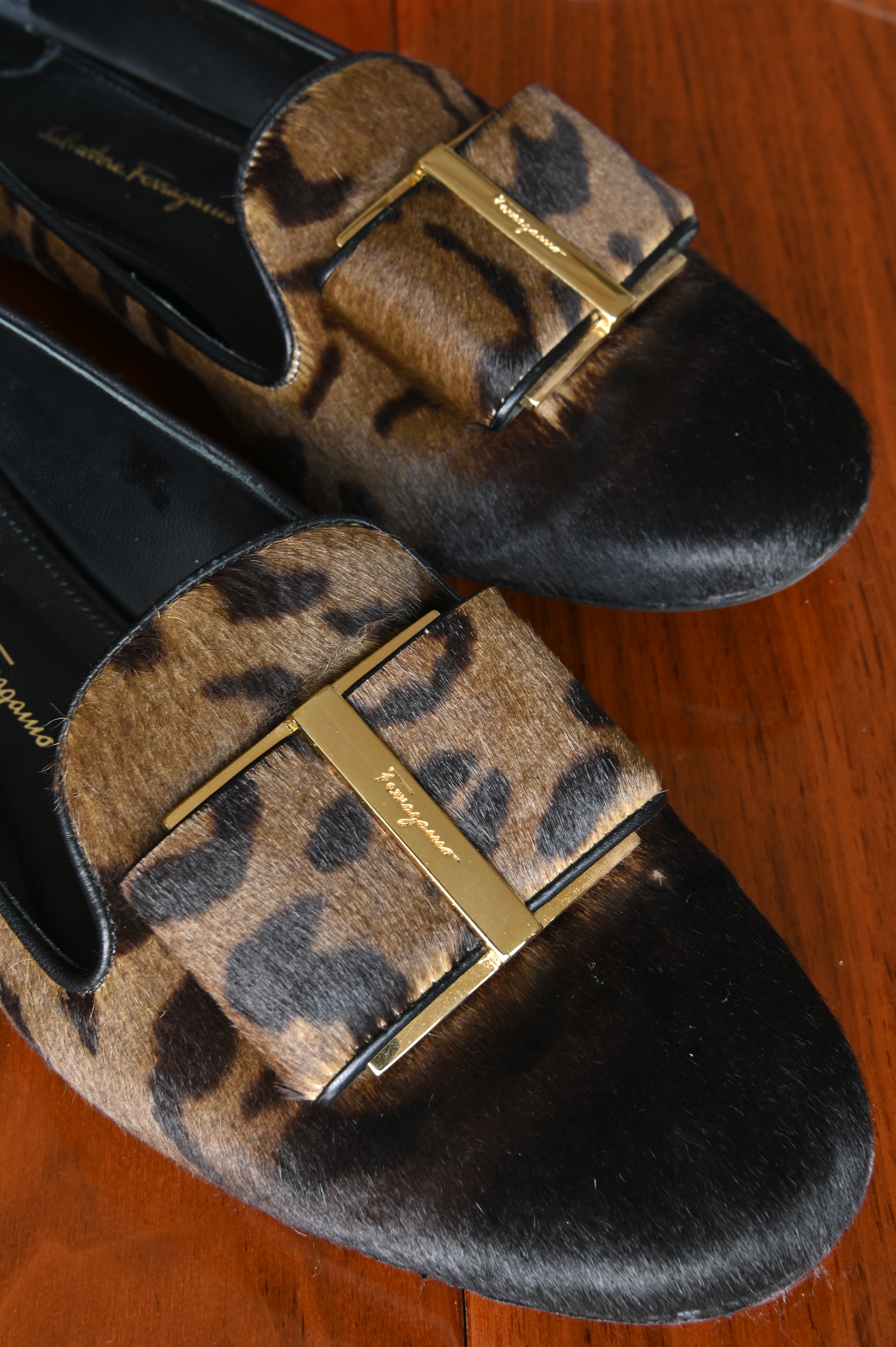 Salvatore Ferragamo Leopard Loafers front