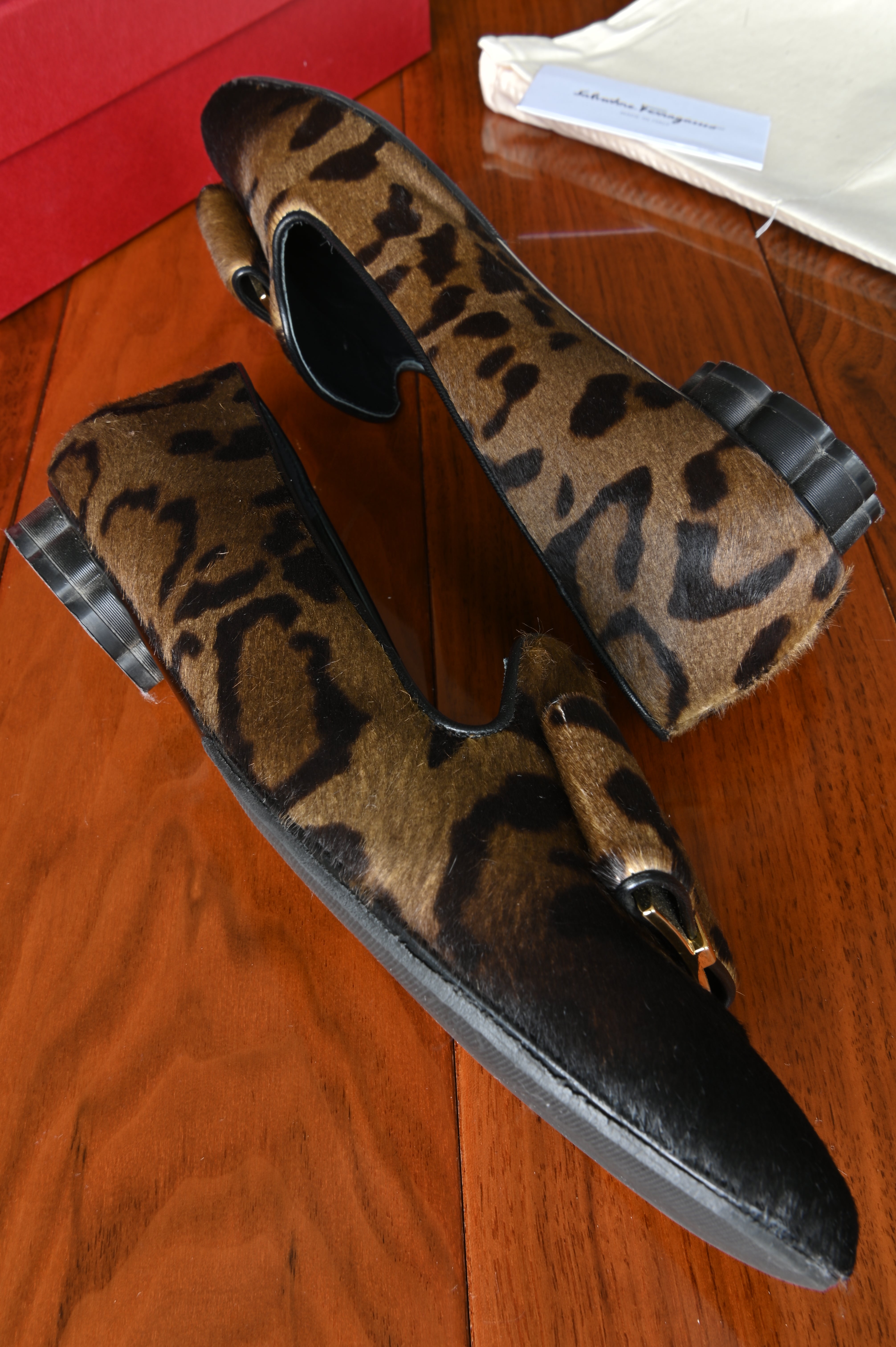 Salvatore Ferragamo Leopard Loafers side