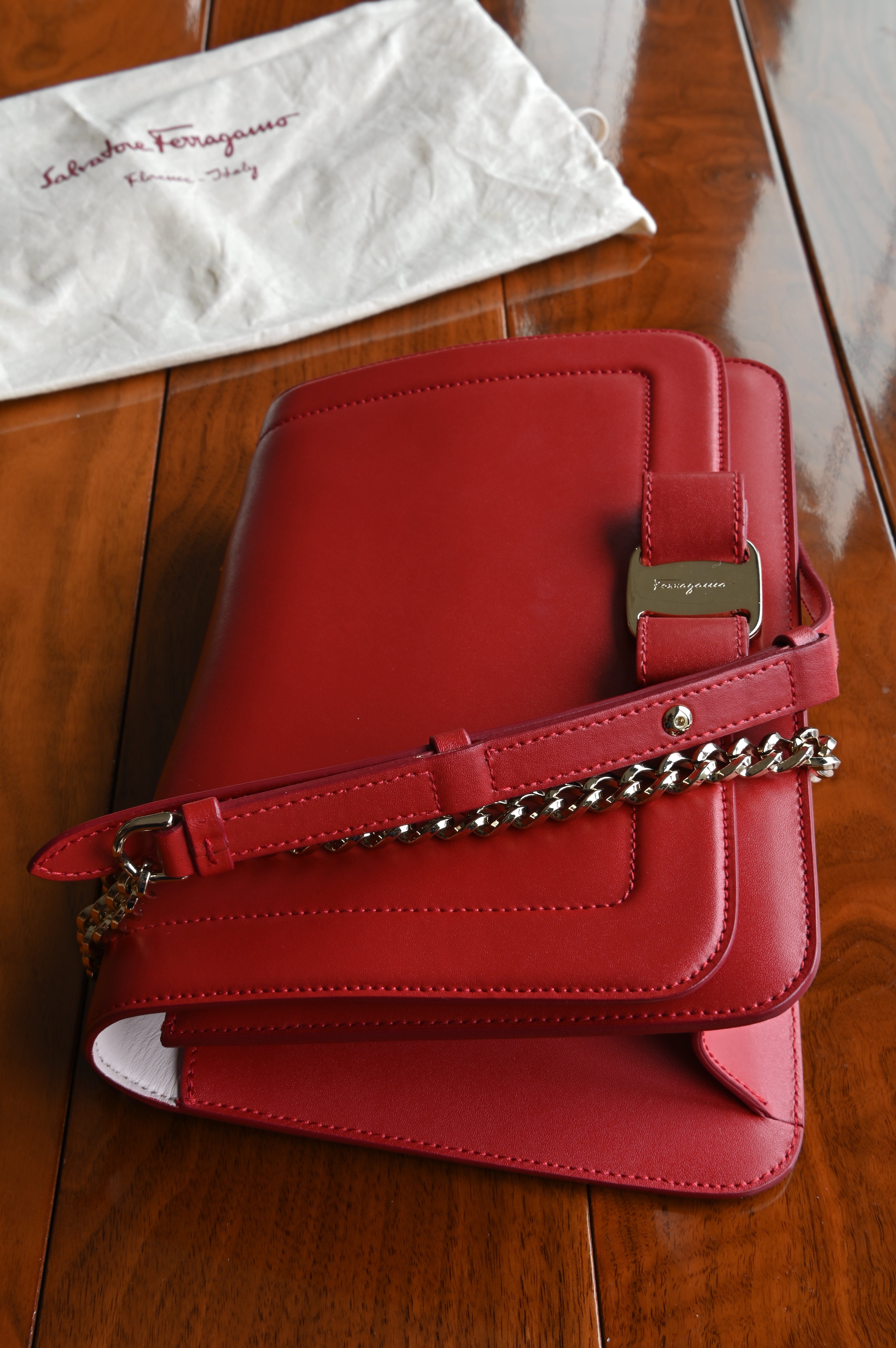 Salvatore Ferragamo Red Shoulder Bag front