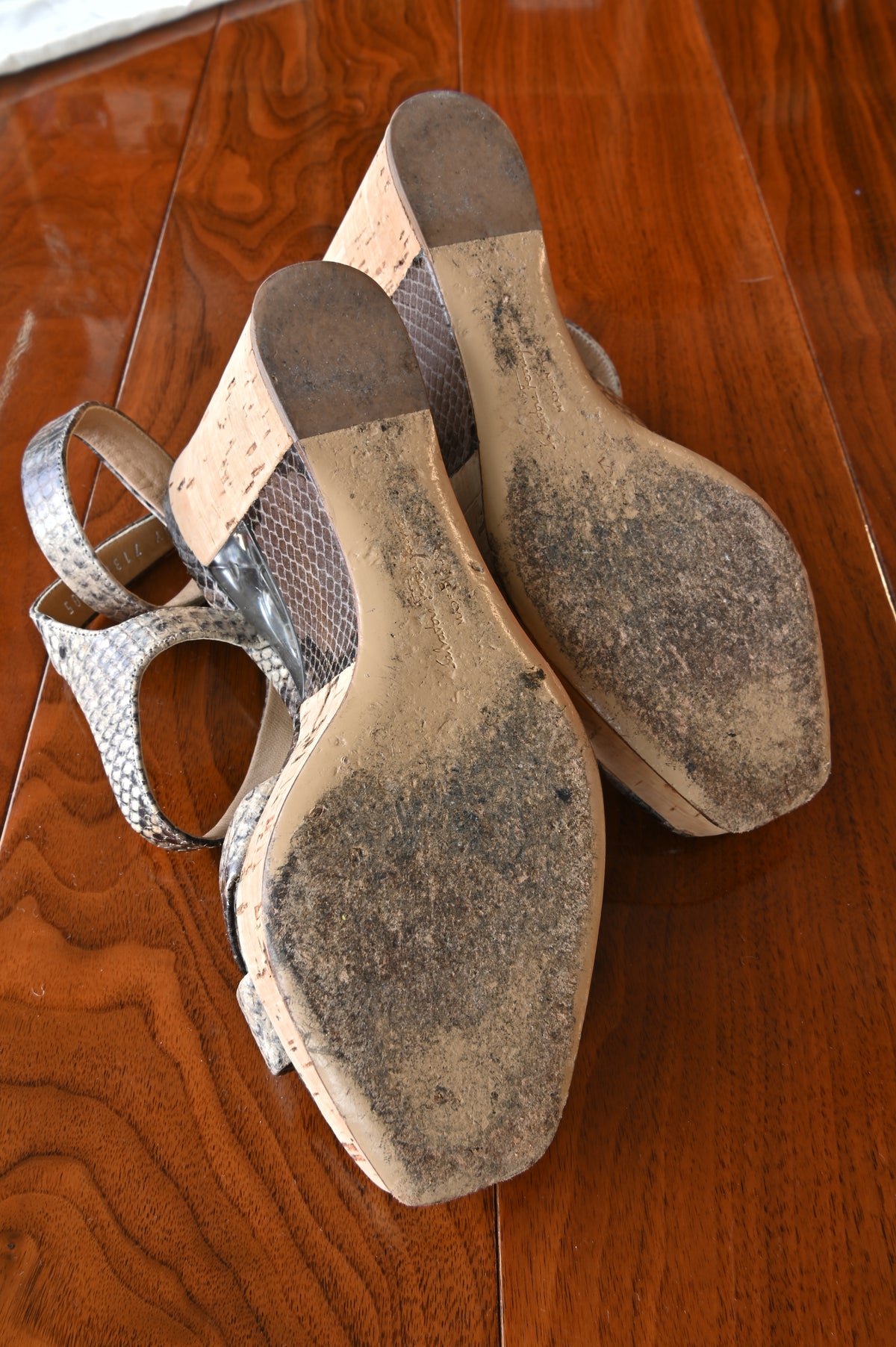 Salvatore Ferragamo Snake Leather Sandals bottom