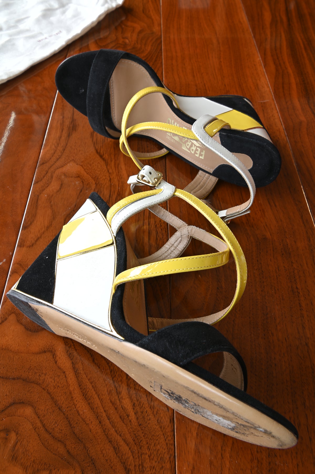 Salvatore Ferragamo TriColor Slingback Sandals side