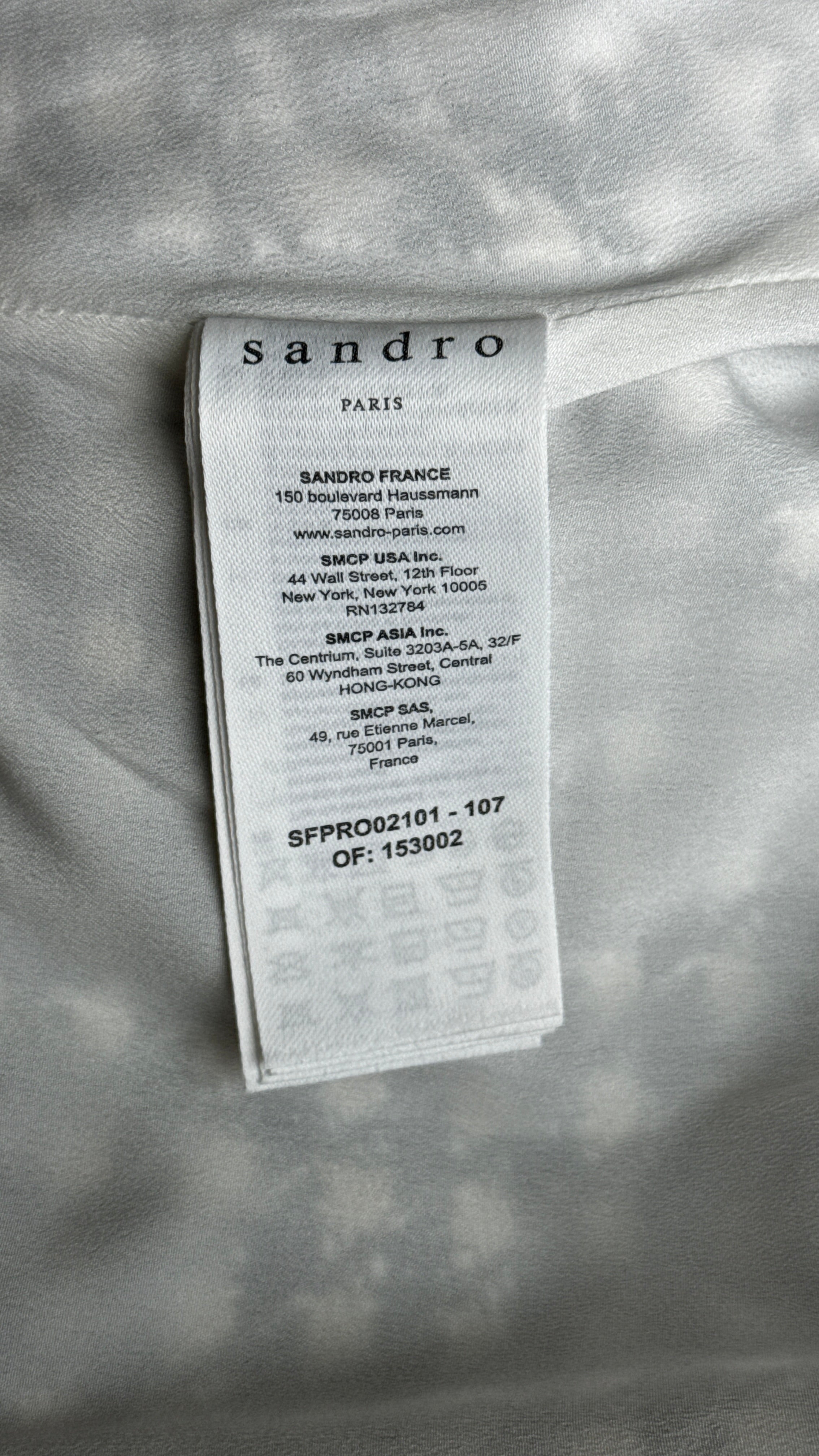 Sandro Rozeana Black White Mini Dress tag