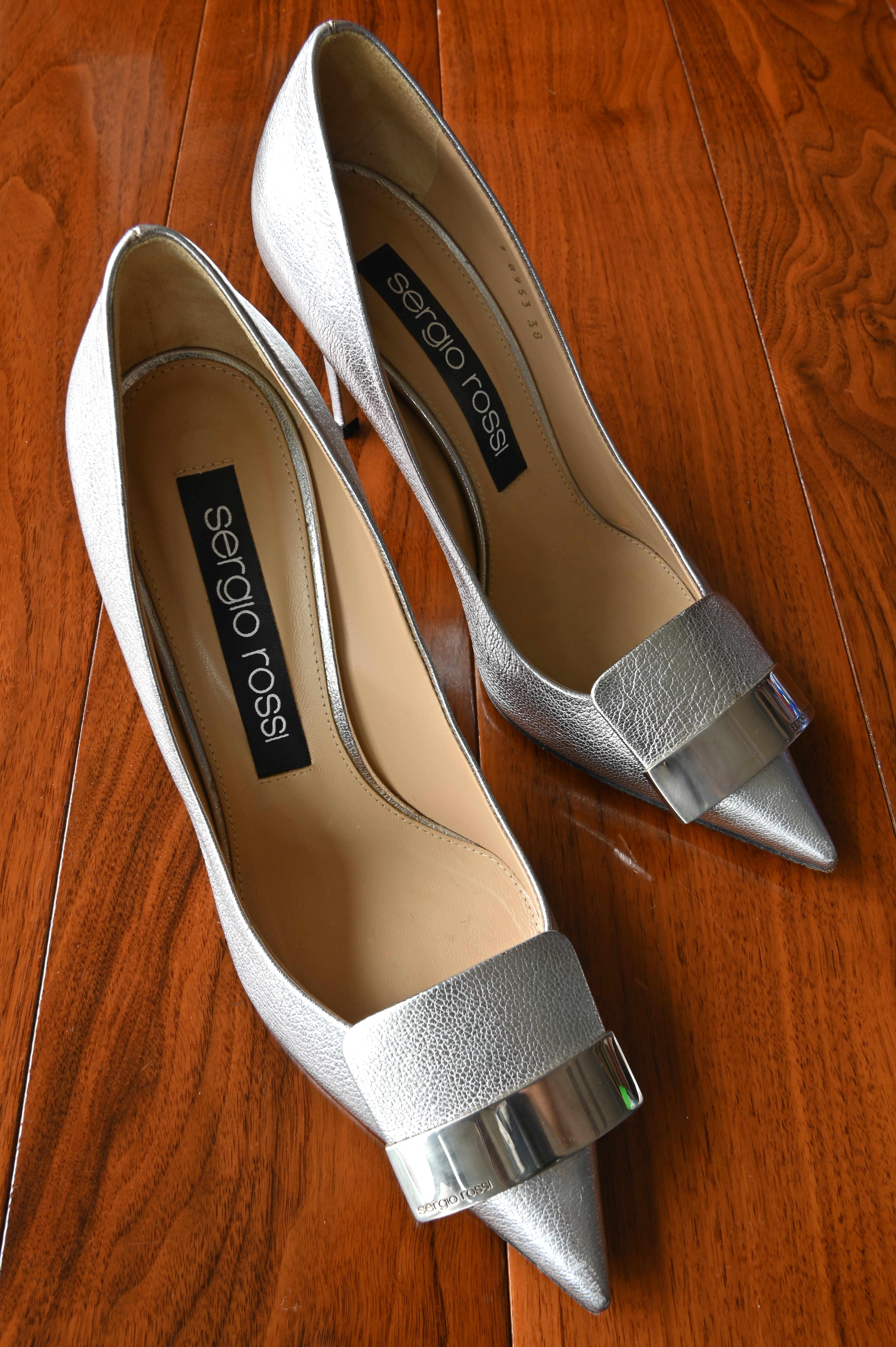 Sergio Rossi Sr1 Metallic Leather Pumps