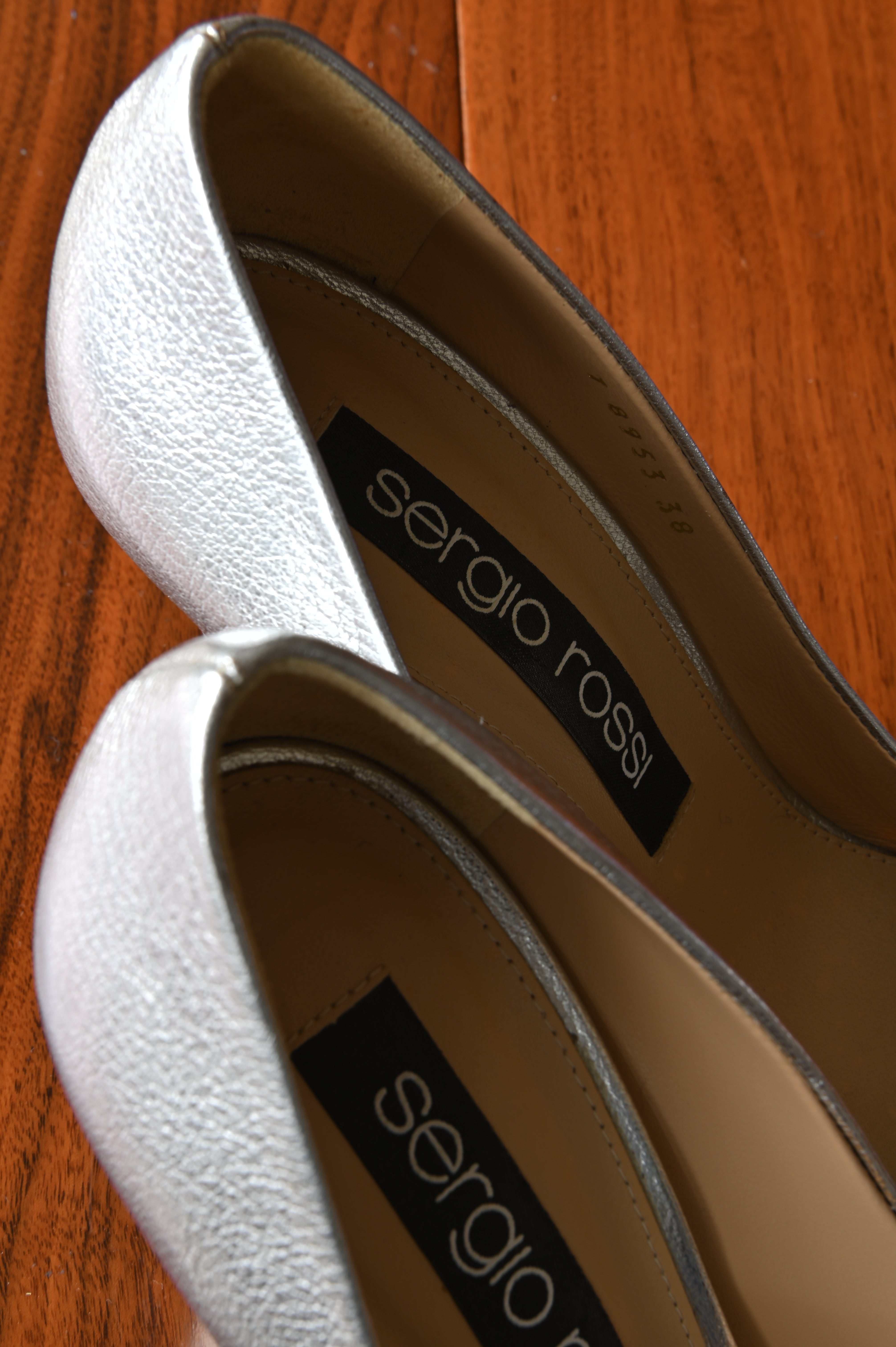 Sergio Rossi Sr1 Metallic Leather Pumps back