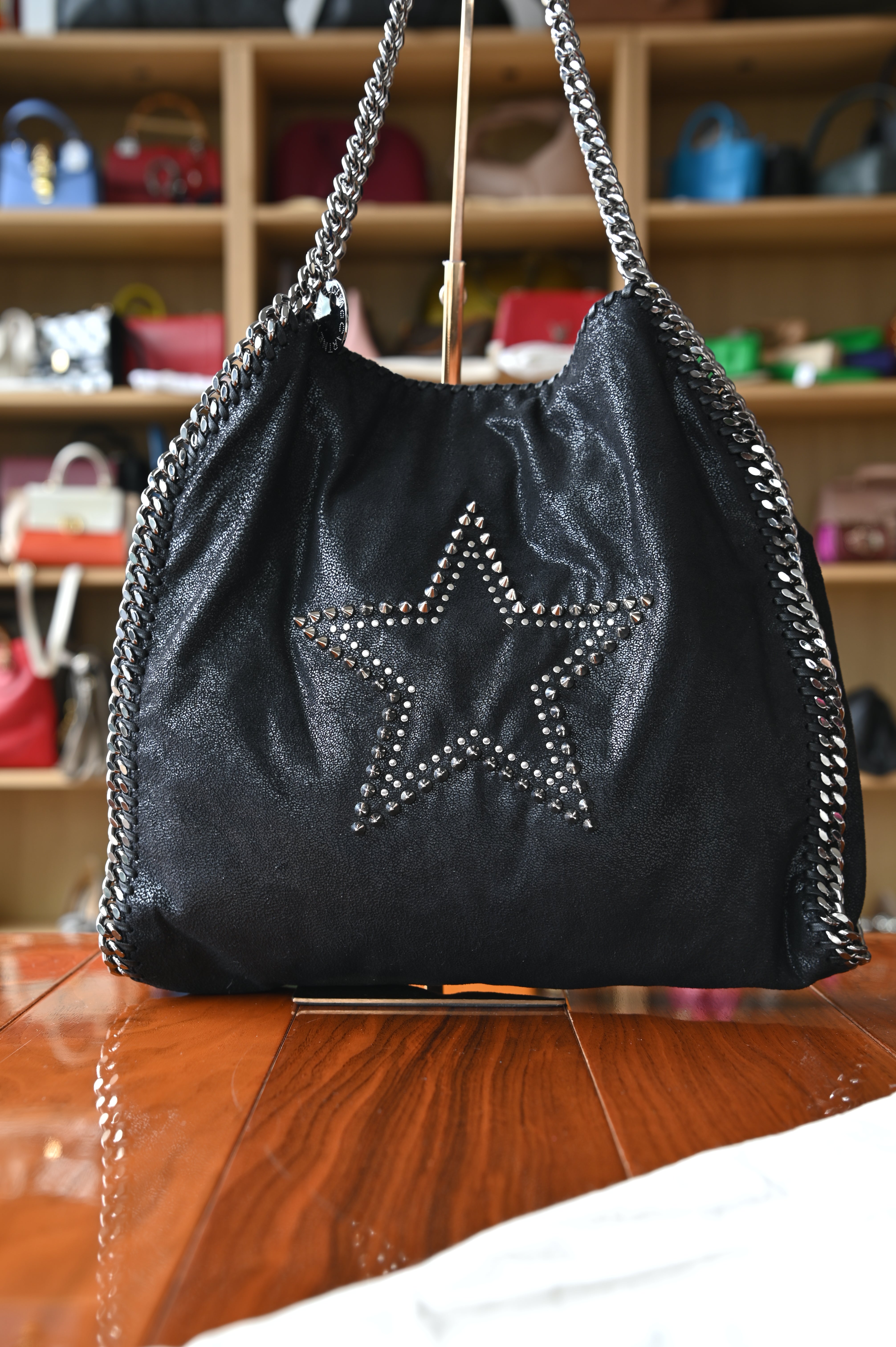 Stella McCartney Black Star Tote Bag