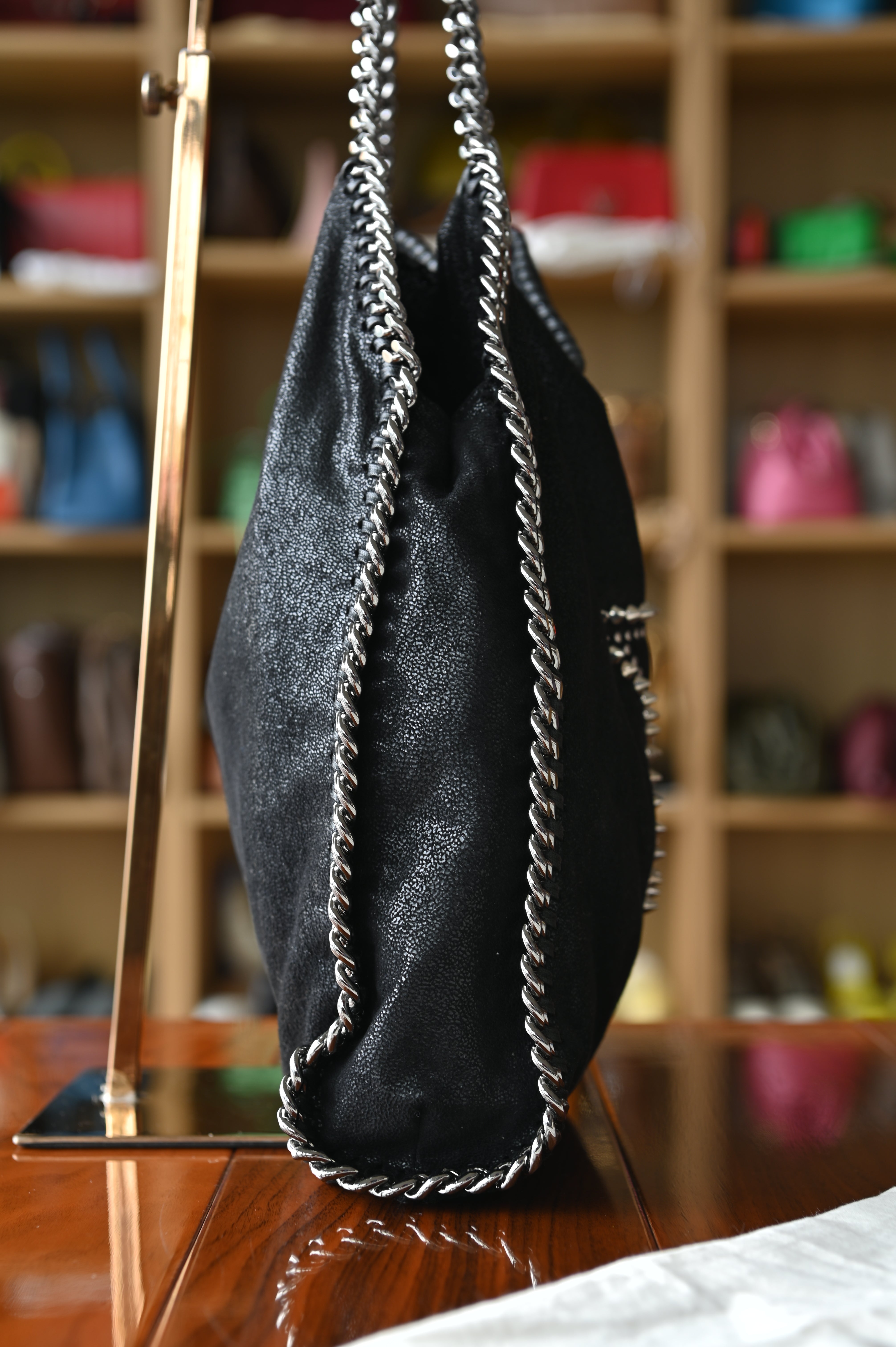Stella McCartney Black Star Tote Bag side two