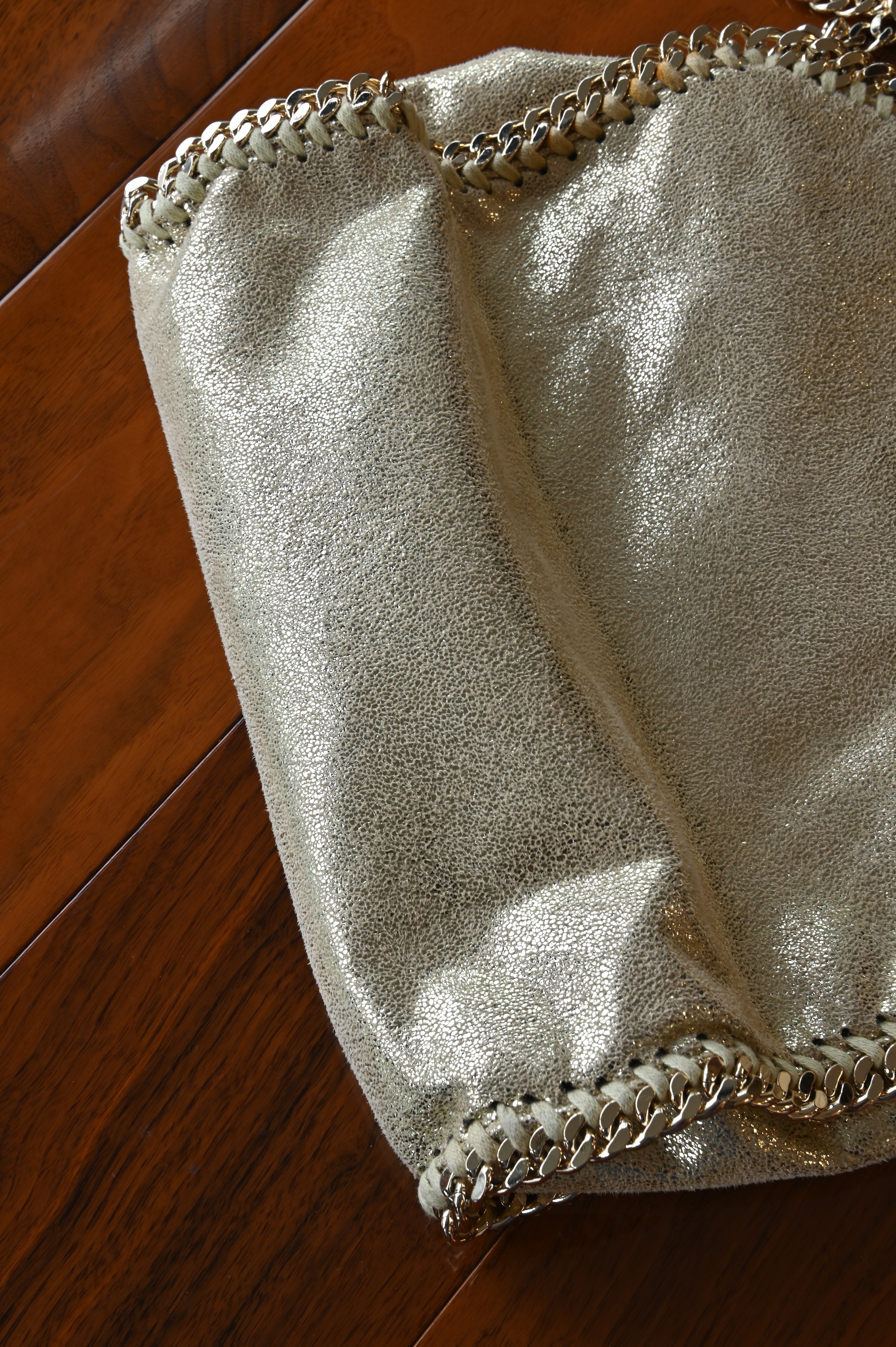 Stella McCartney Gold Falabella Mini Bag bottom