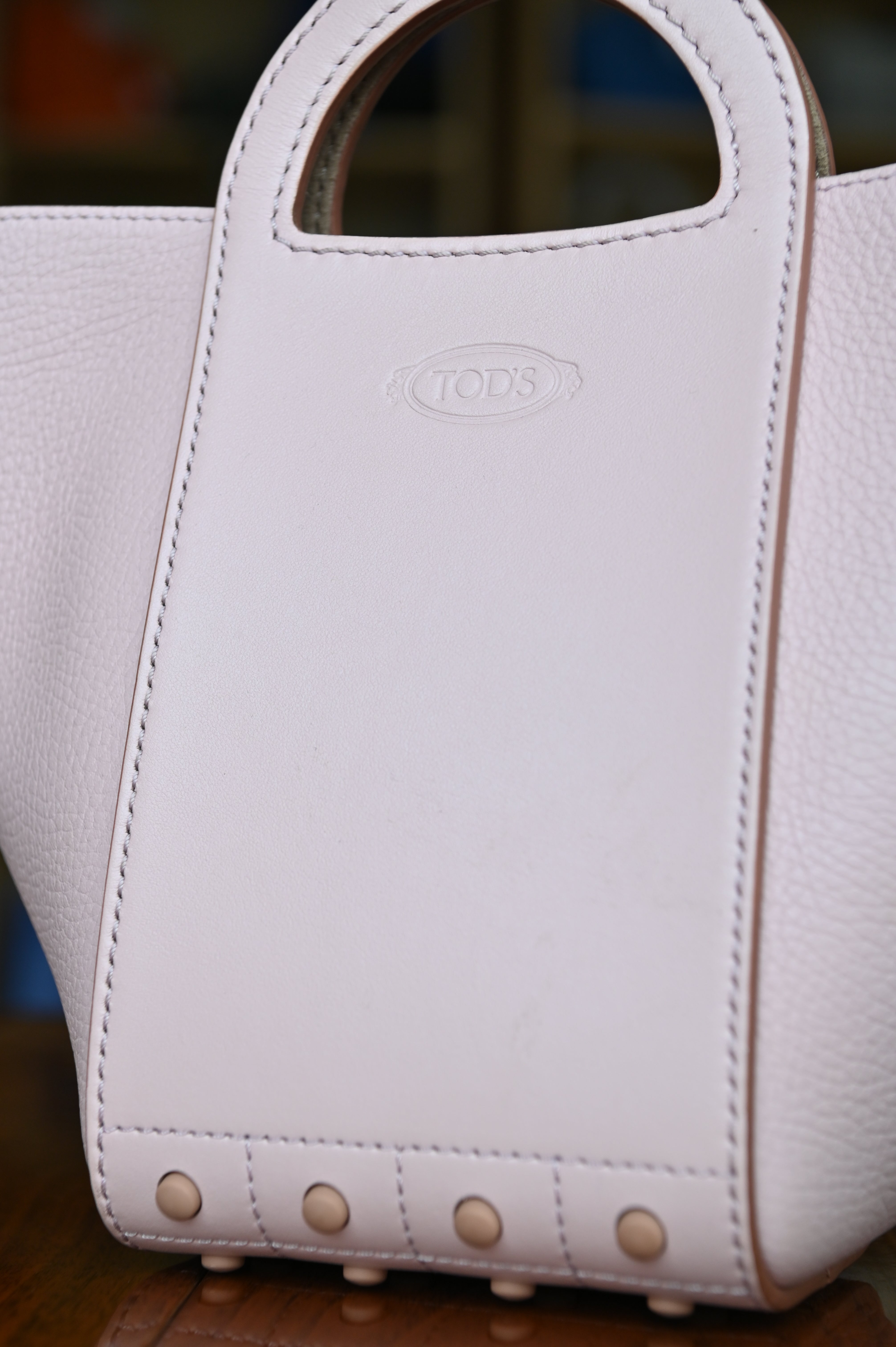 Tod's Pink Small Bucket Shoulder Bag detail
