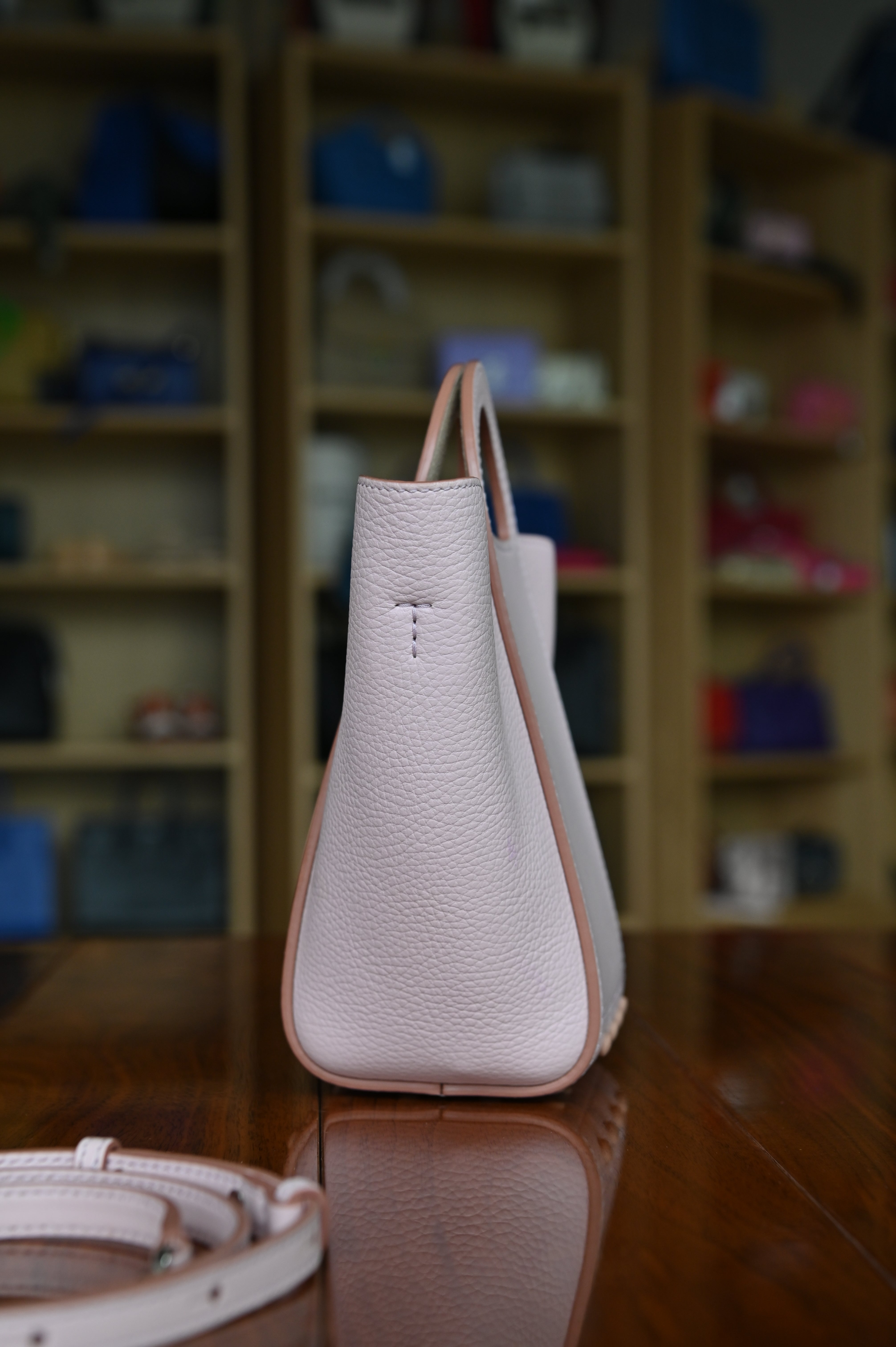 Tod's Pink Small Bucket Shoulder Bag side