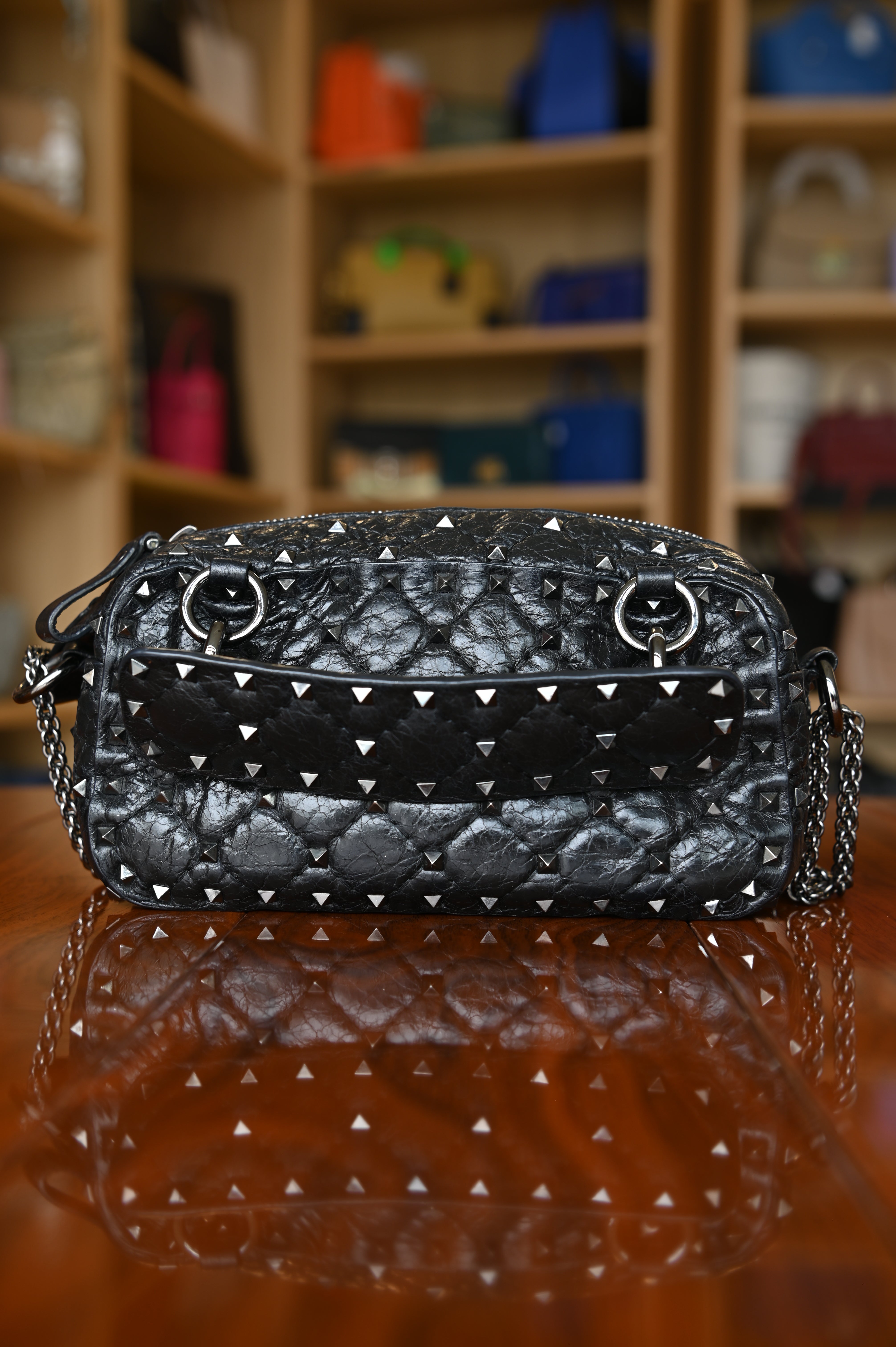 Valentino Garavani Black Rockstud Crossbody Bag