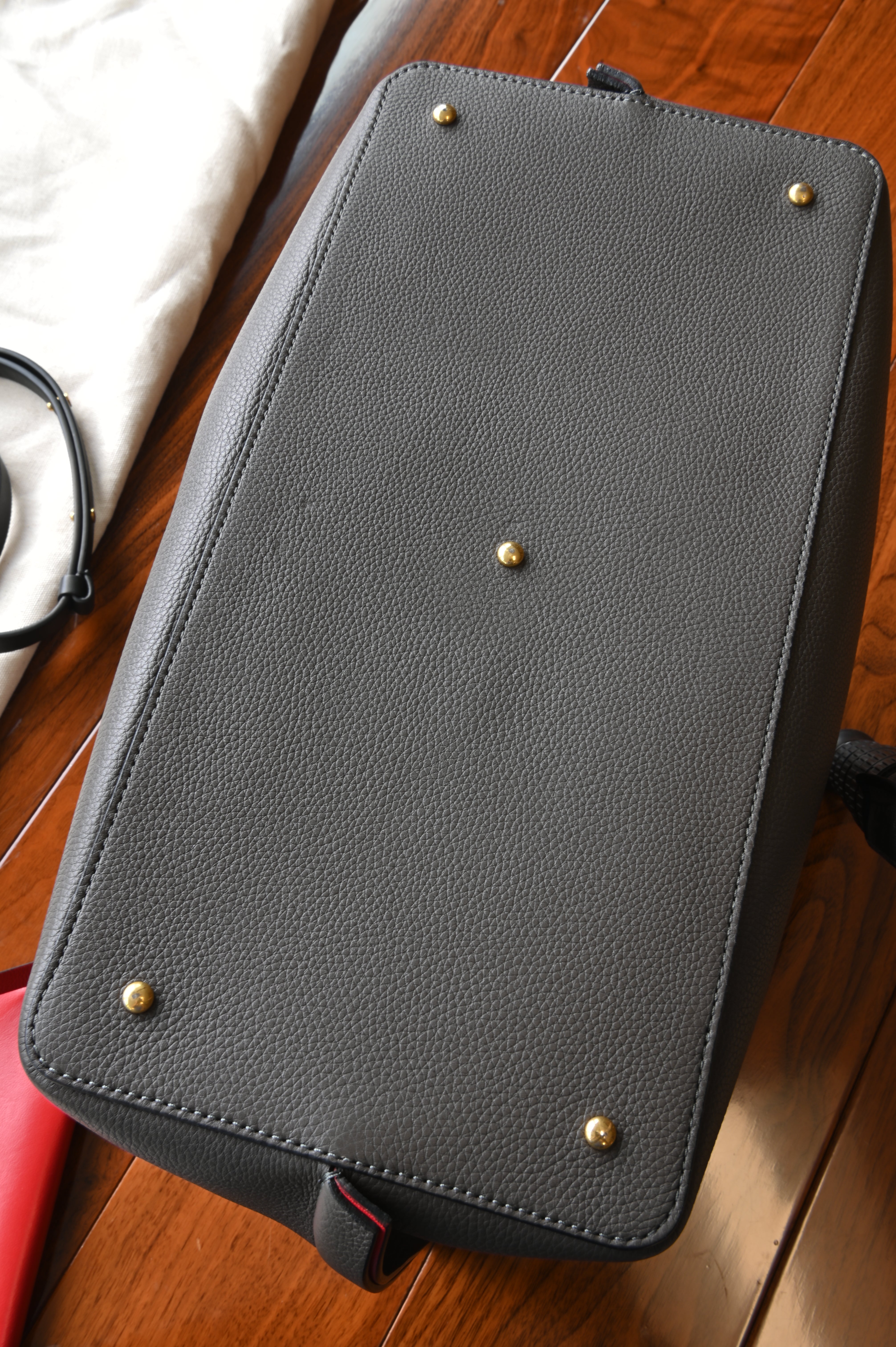 Valentino Garavani Black V-Logo Tote Bag bottom