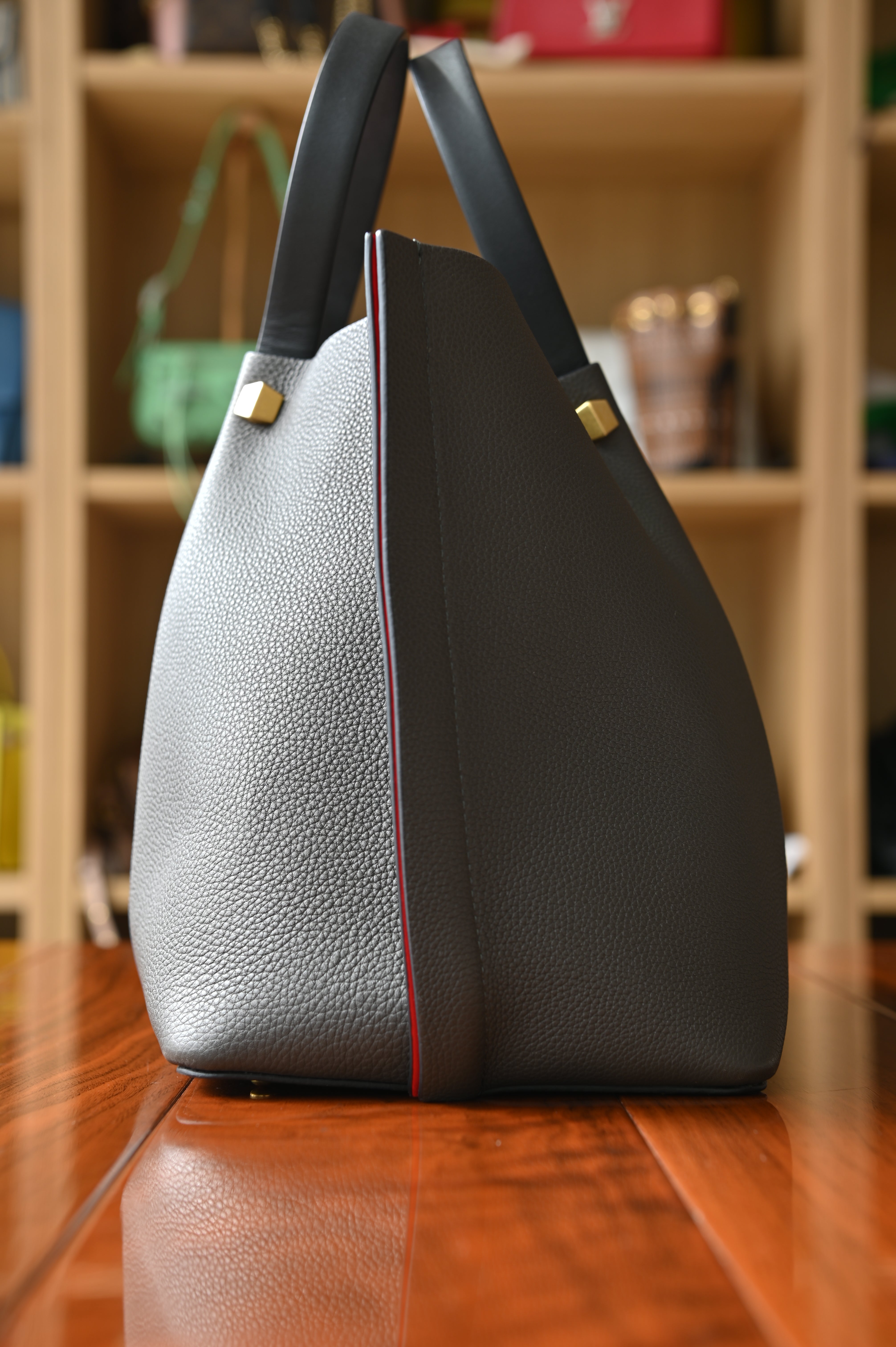 Valentino Garavani Black V-Logo Tote Bag side