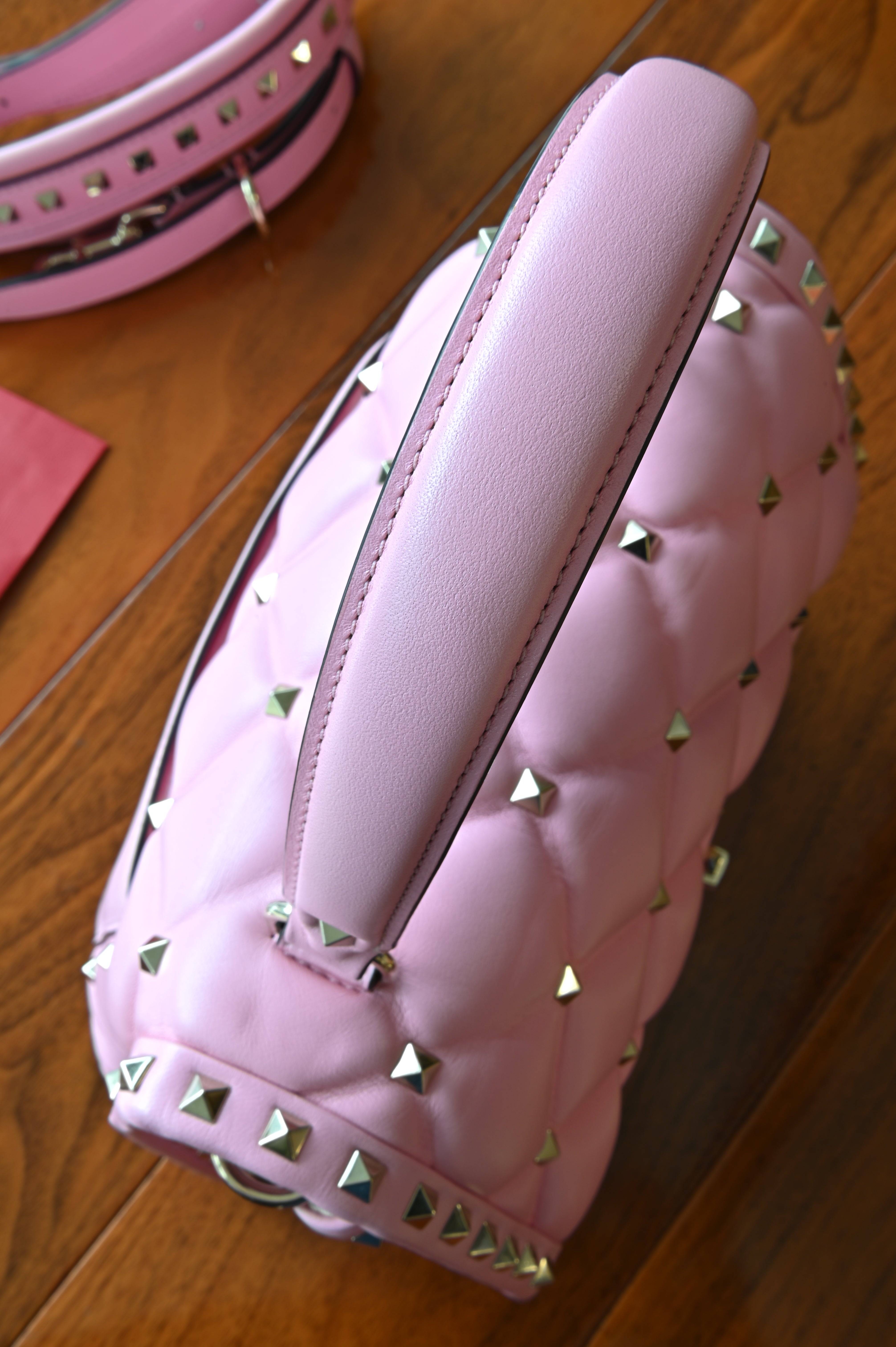 Valentino Garavani Light Pink Top Handle Bag handle