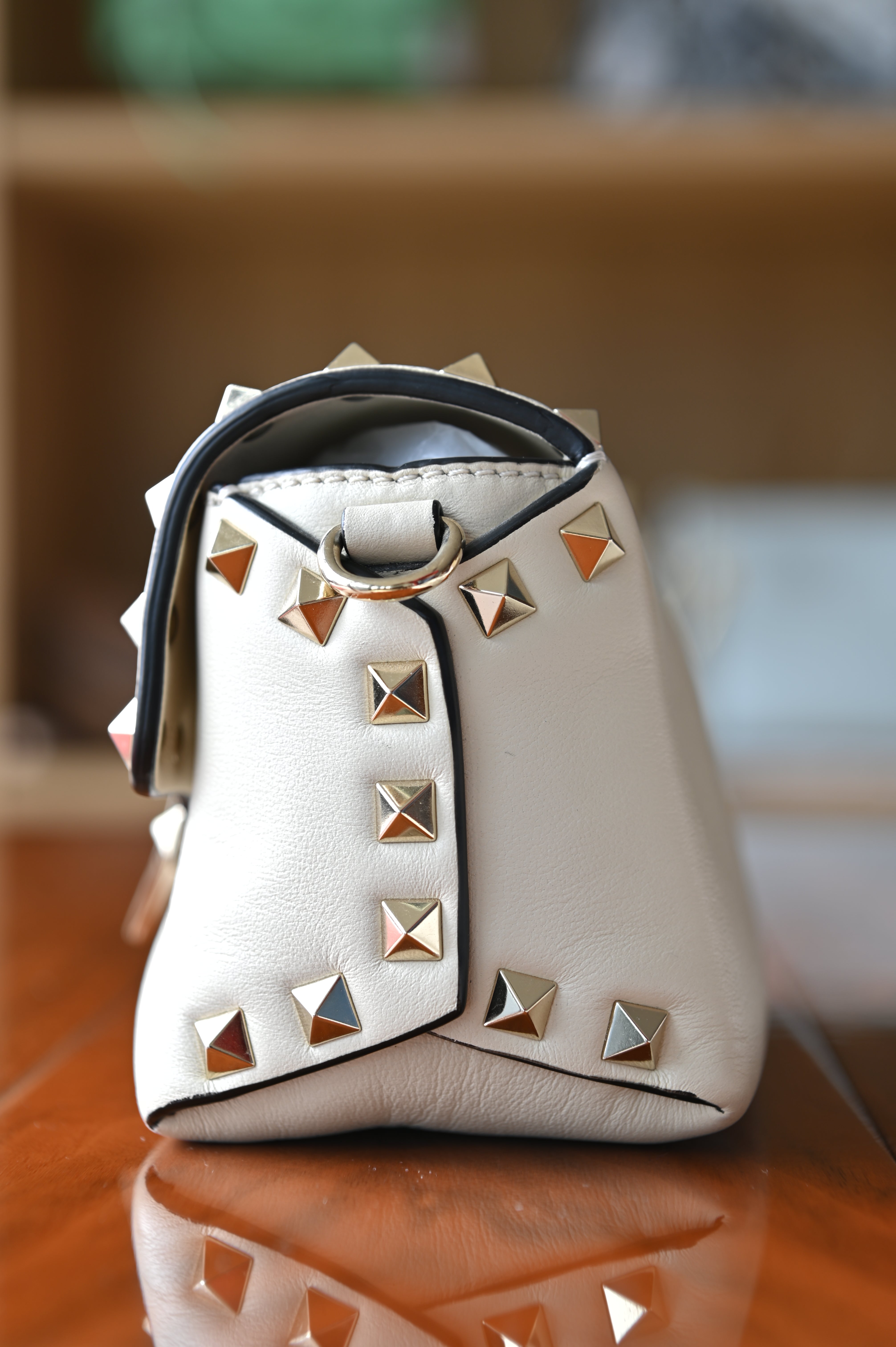 Valentino Small Rockstud Grainy Calfskin Crossbody Bag side two