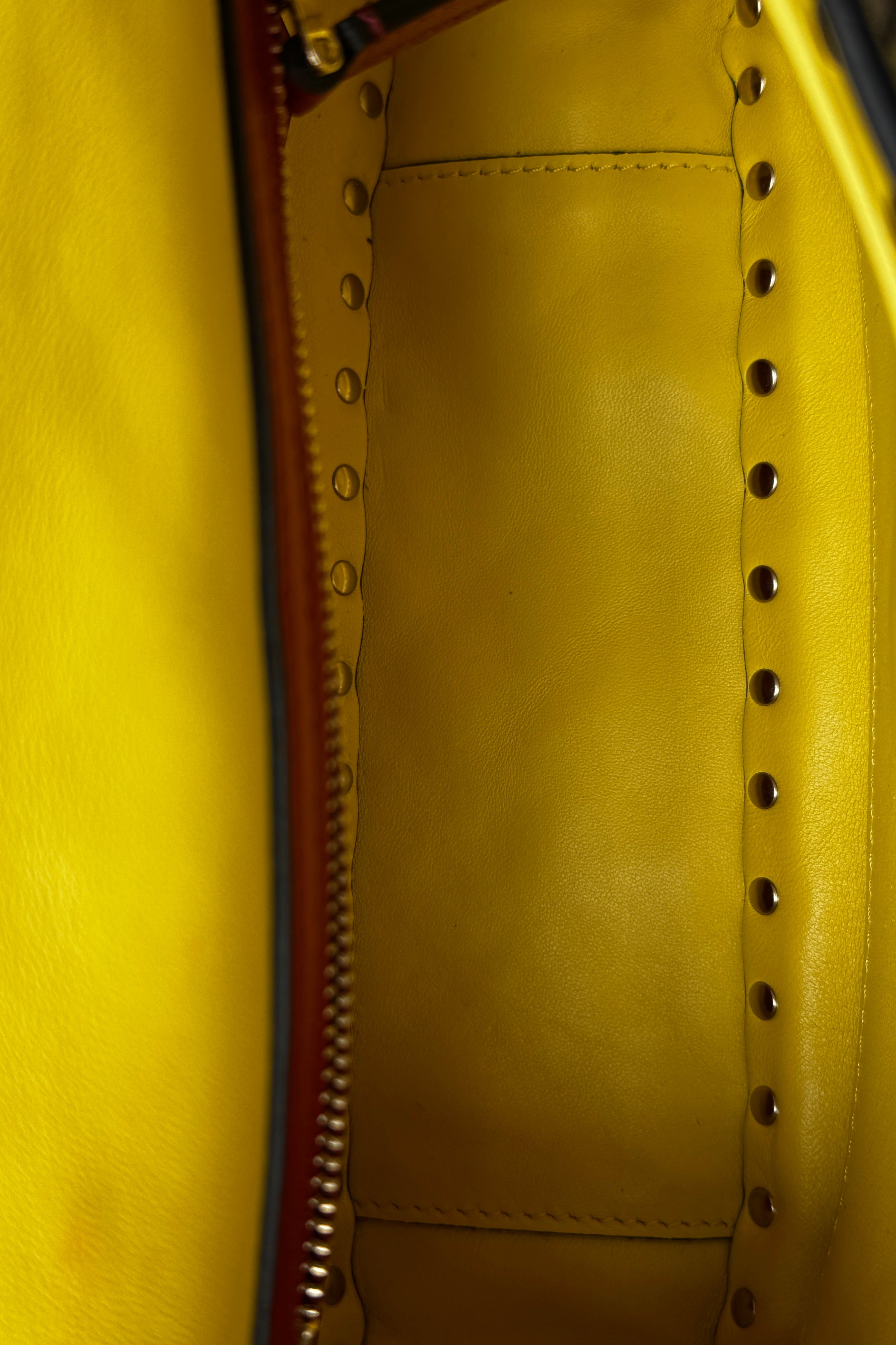Valentino Yellow Rockstud Crossbody Bag inner