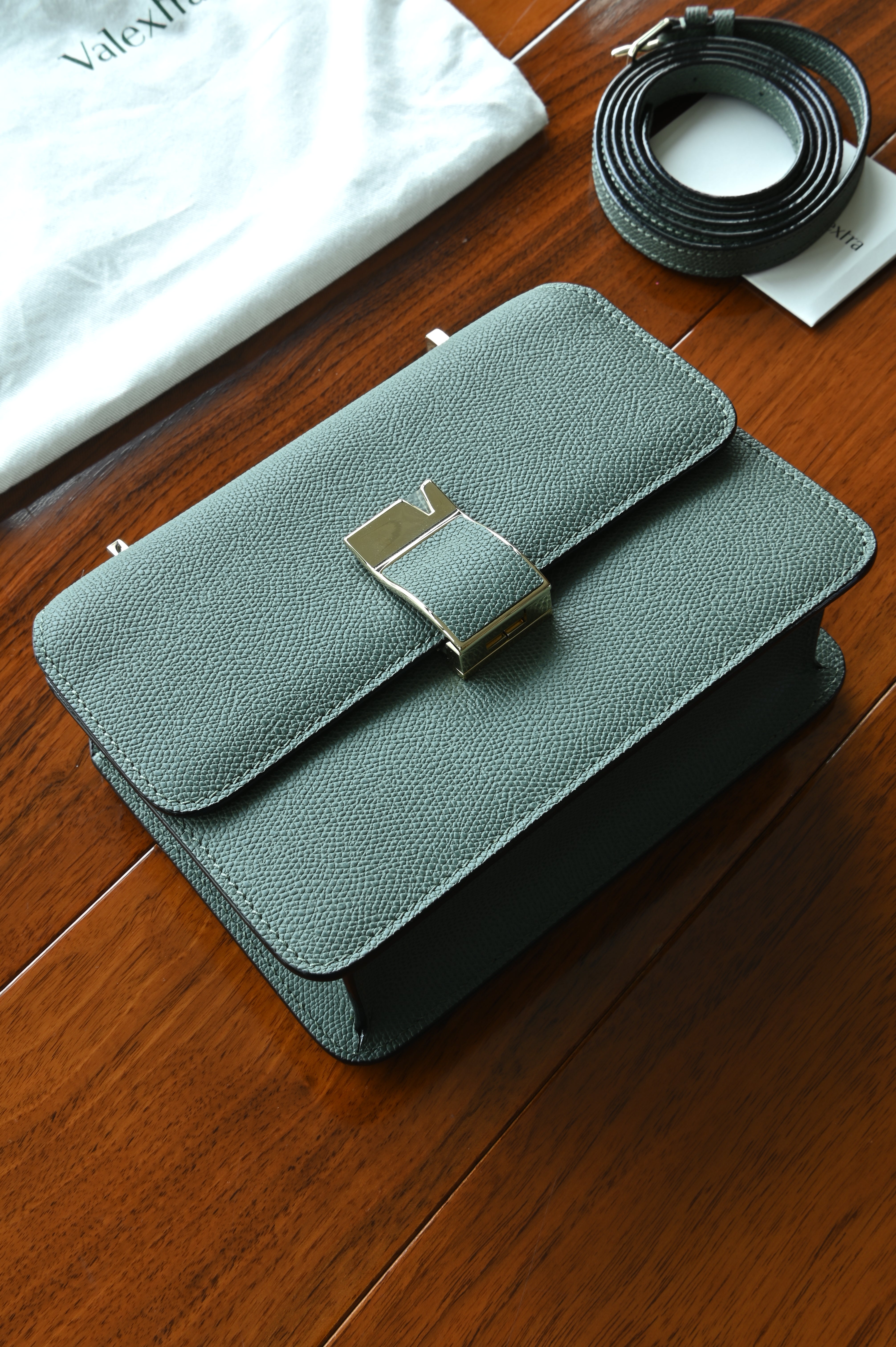Valextra Green Nolo Crossbody Bag cover