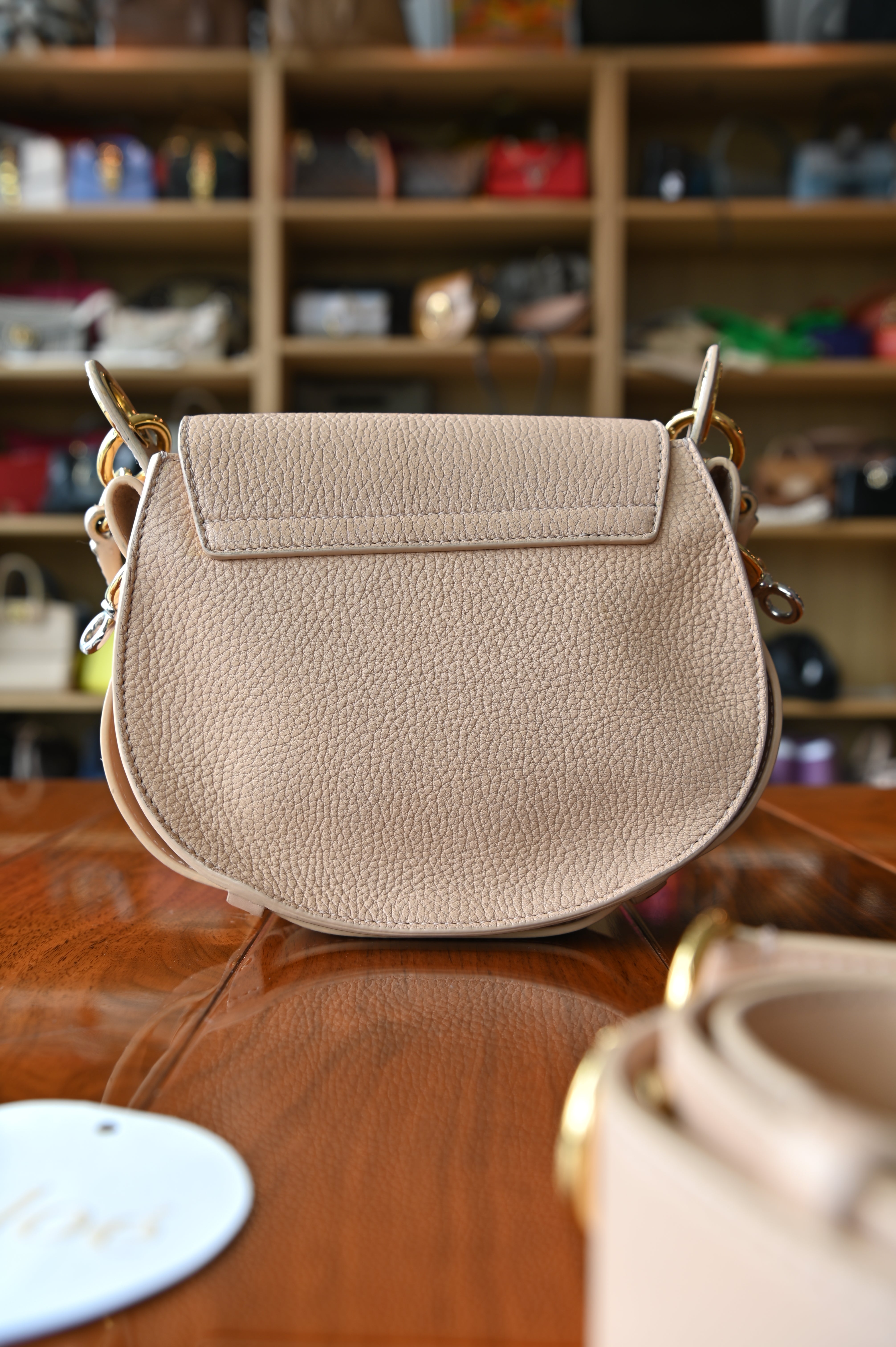 Chloé Small Tess Dusty Rose leather bag back view